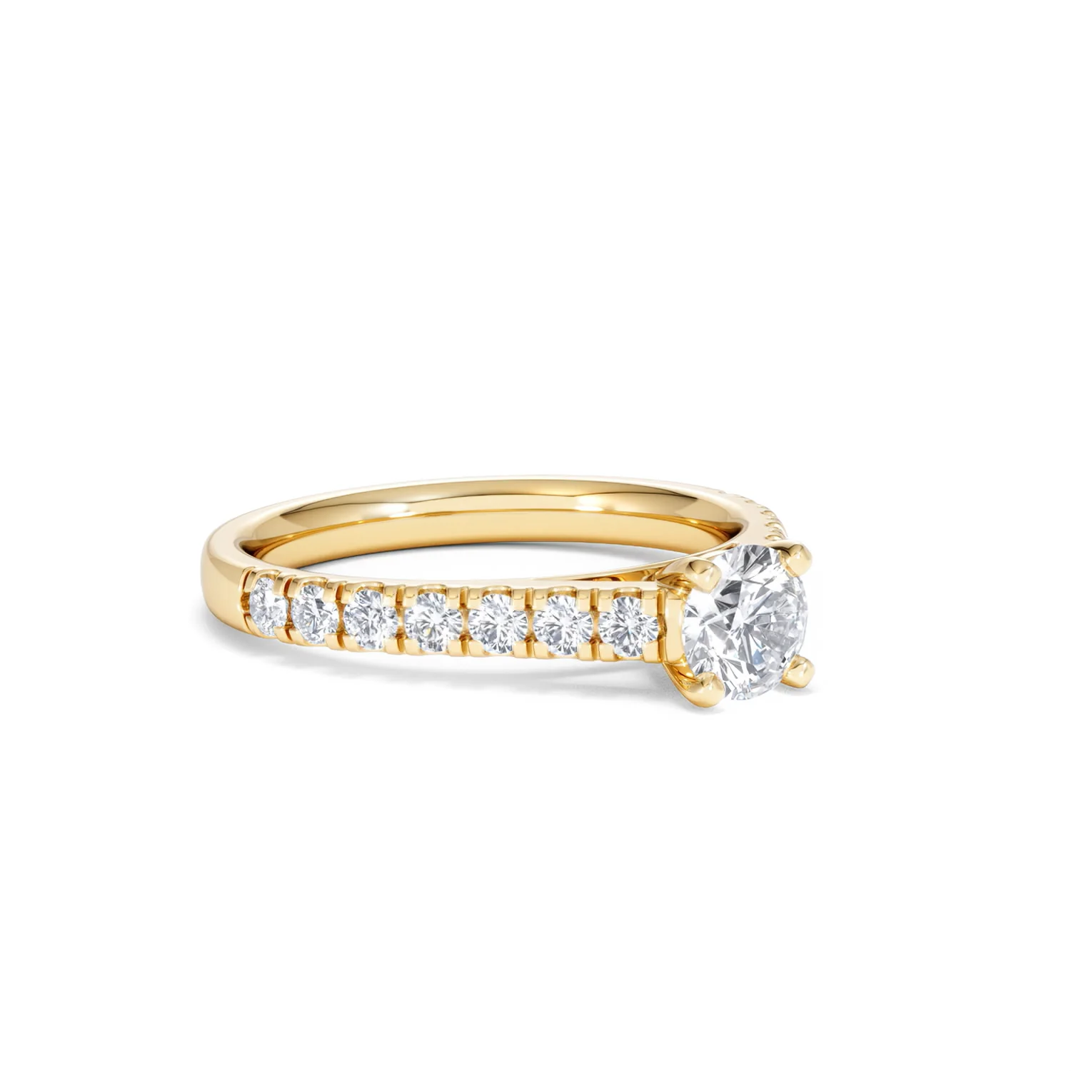 Natalia Lab Diamond Engagement Side Stone Ring 18K Gold 0.91CT F/VS1 - Image 16