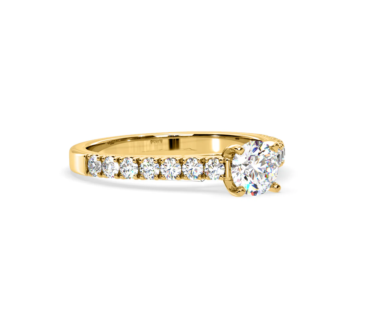 Natalia Lab Diamond Engagement Side Stone Ring 18K Gold 0.91CT F/VS1 - Image 160