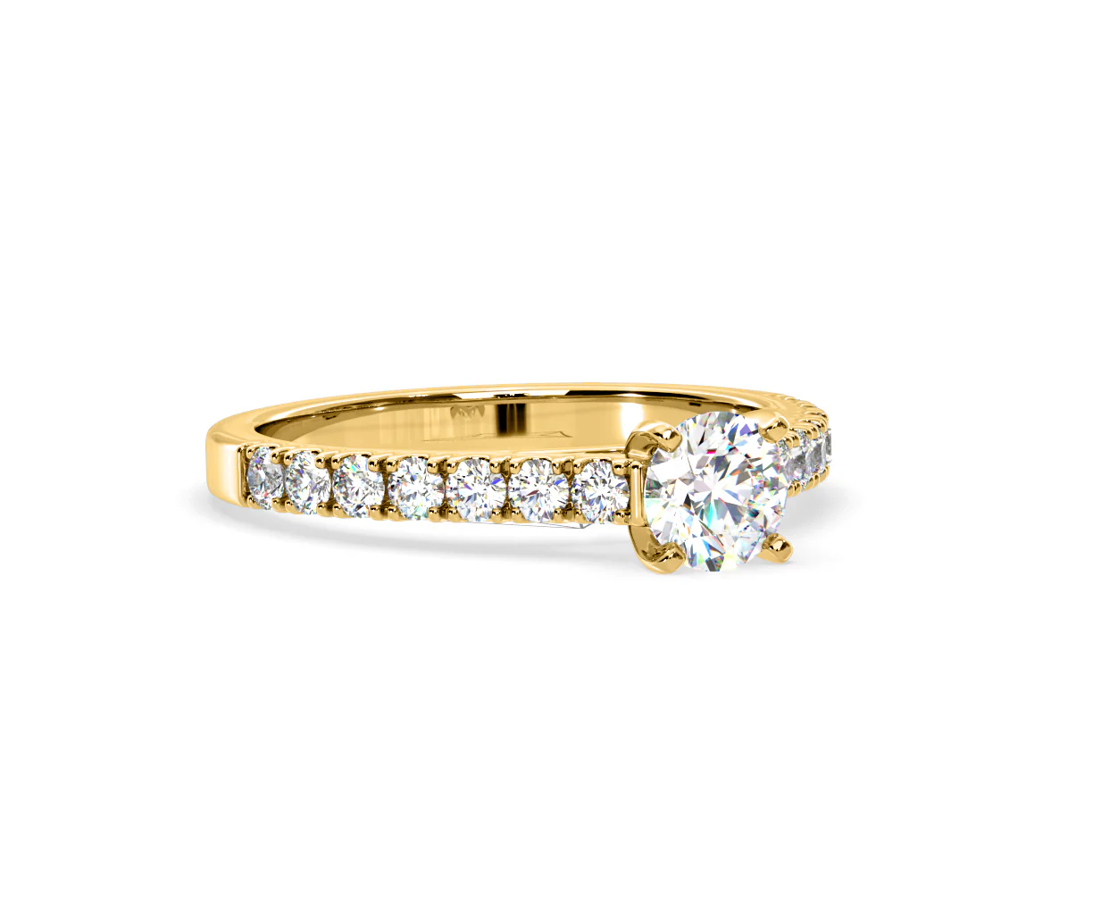 Natalia Lab Diamond Engagement Side Stone Ring 18K Gold 0.91CT F/VS1 - Image 161