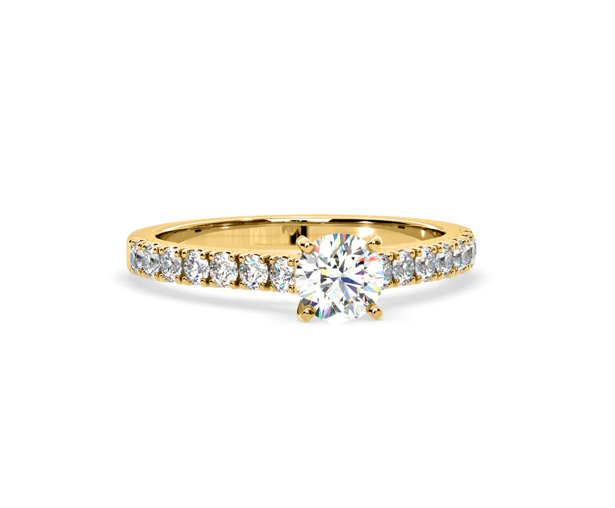 Natalia Lab Diamond Engagement Side Stone Ring 18K Gold 0.91CT F/VS1 - Image 165