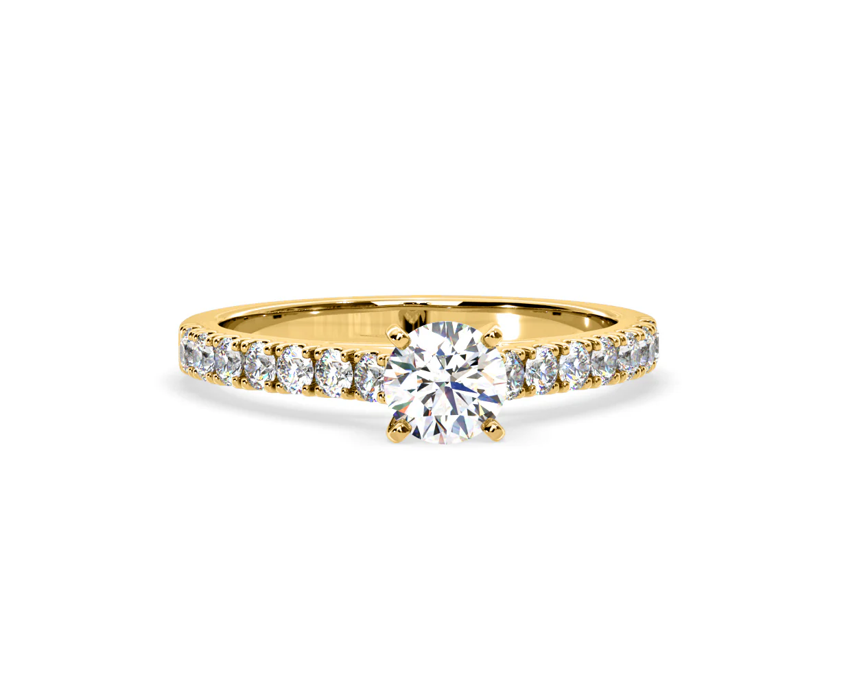 Natalia Lab Diamond Engagement Side Stone Ring 18K Gold 0.91CT F/VS1 - Image 166
