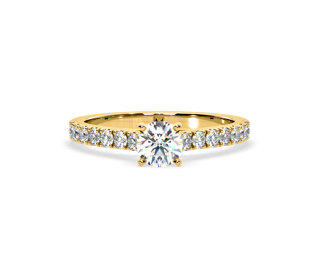 Natalia Lab Diamond Engagement Side Stone Ring 18K Gold 0.91CT F/VS1 - Image 167