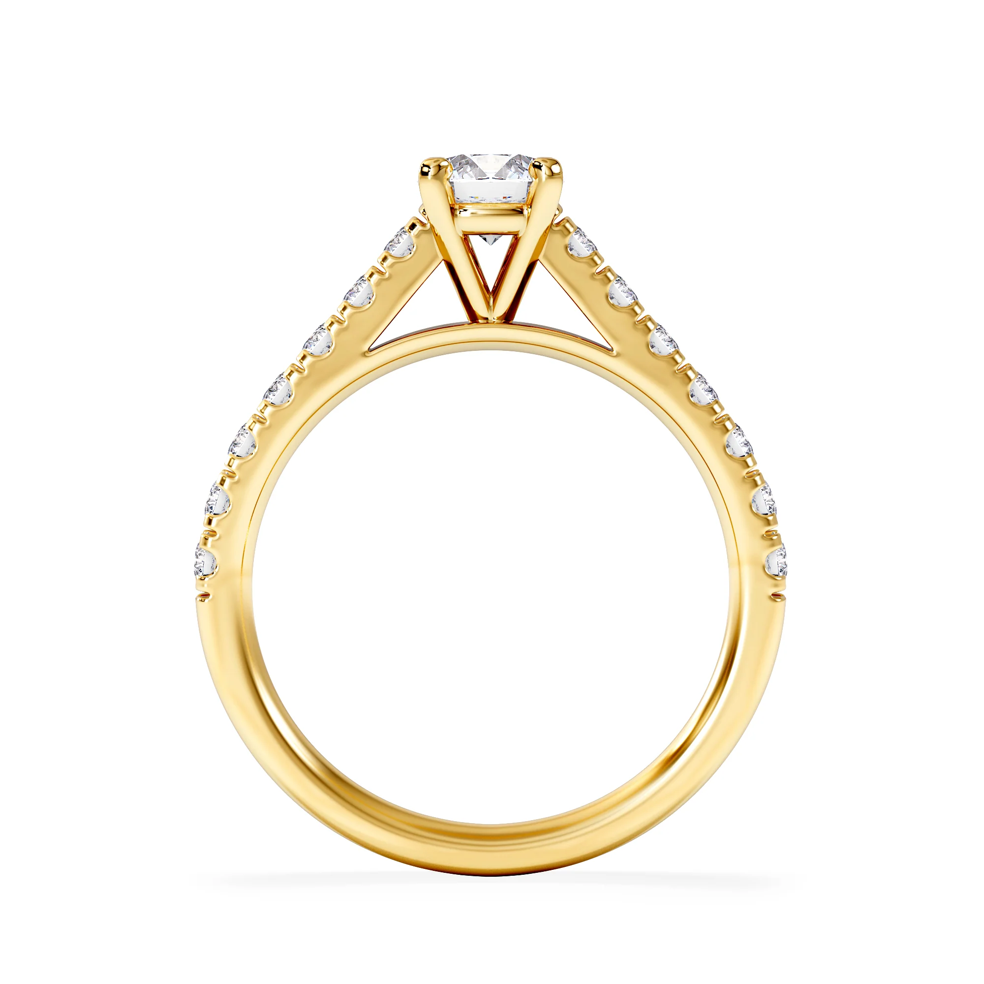 Natalia Lab Diamond Engagement Side Stone Ring 18K Gold 0.91CT F/VS1 - Image 3
