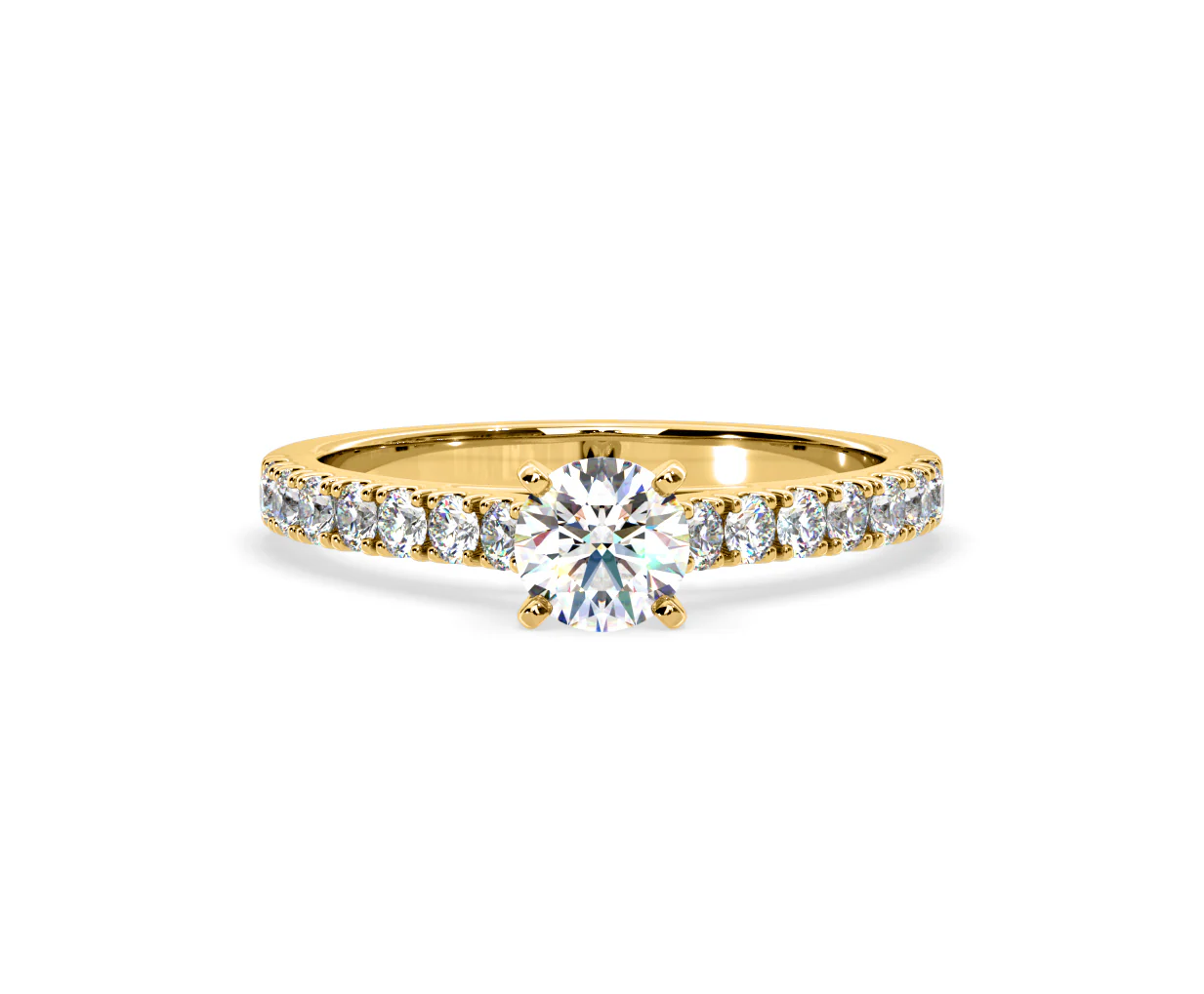 Natalia Lab Diamond Engagement Side Stone Ring 18K Gold 0.91CT F/VS1 - Image 88