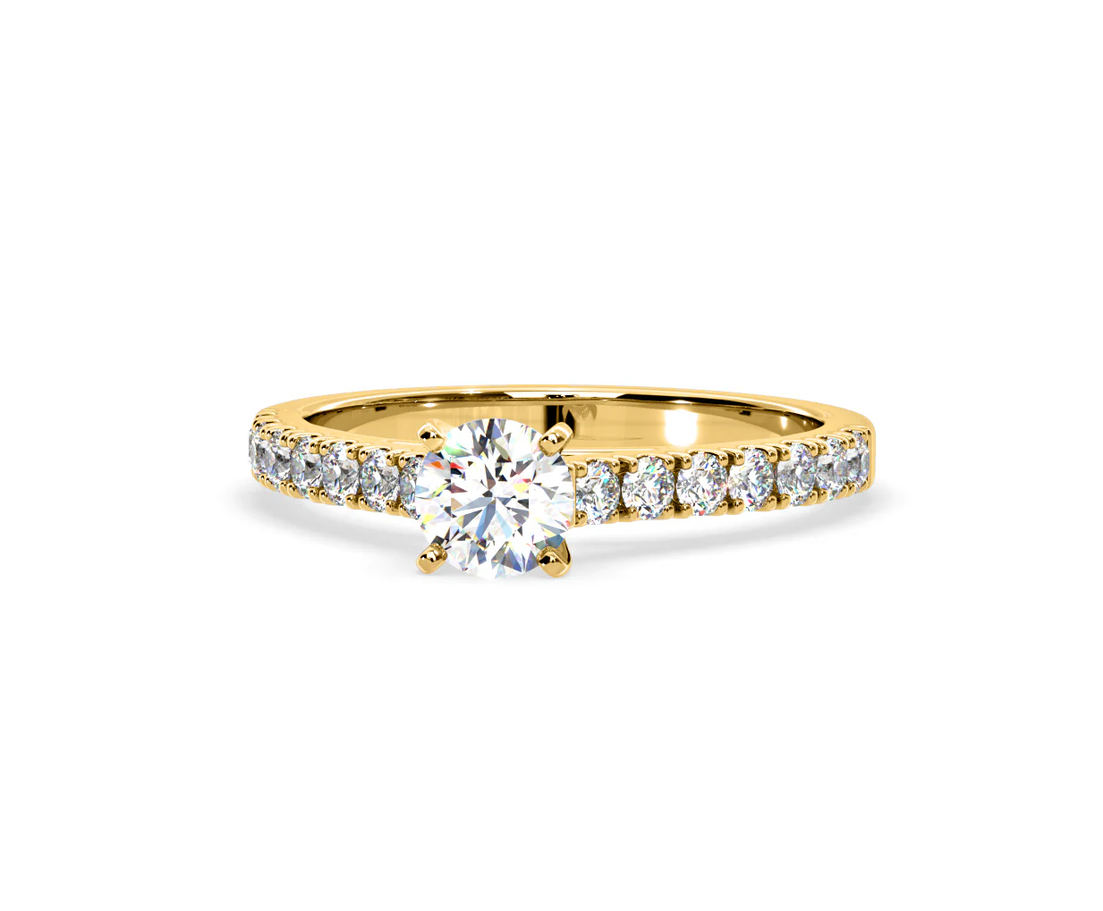 Natalia Lab Diamond Engagement Side Stone Ring 18K Gold 0.91CT F/VS1 - Image 90