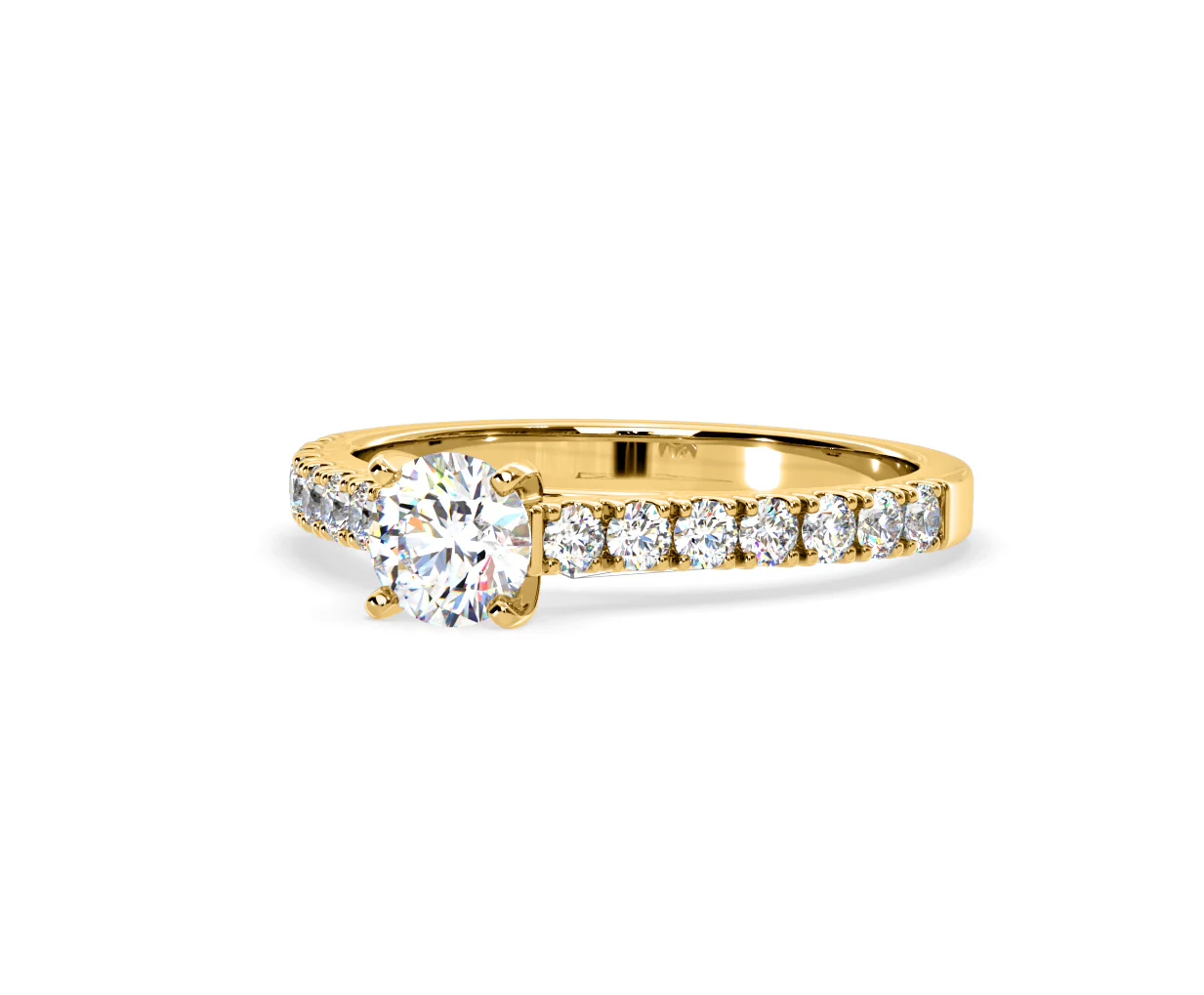 Natalia Lab Diamond Engagement Side Stone Ring 18K Gold 0.91CT F/VS1 - Image 93