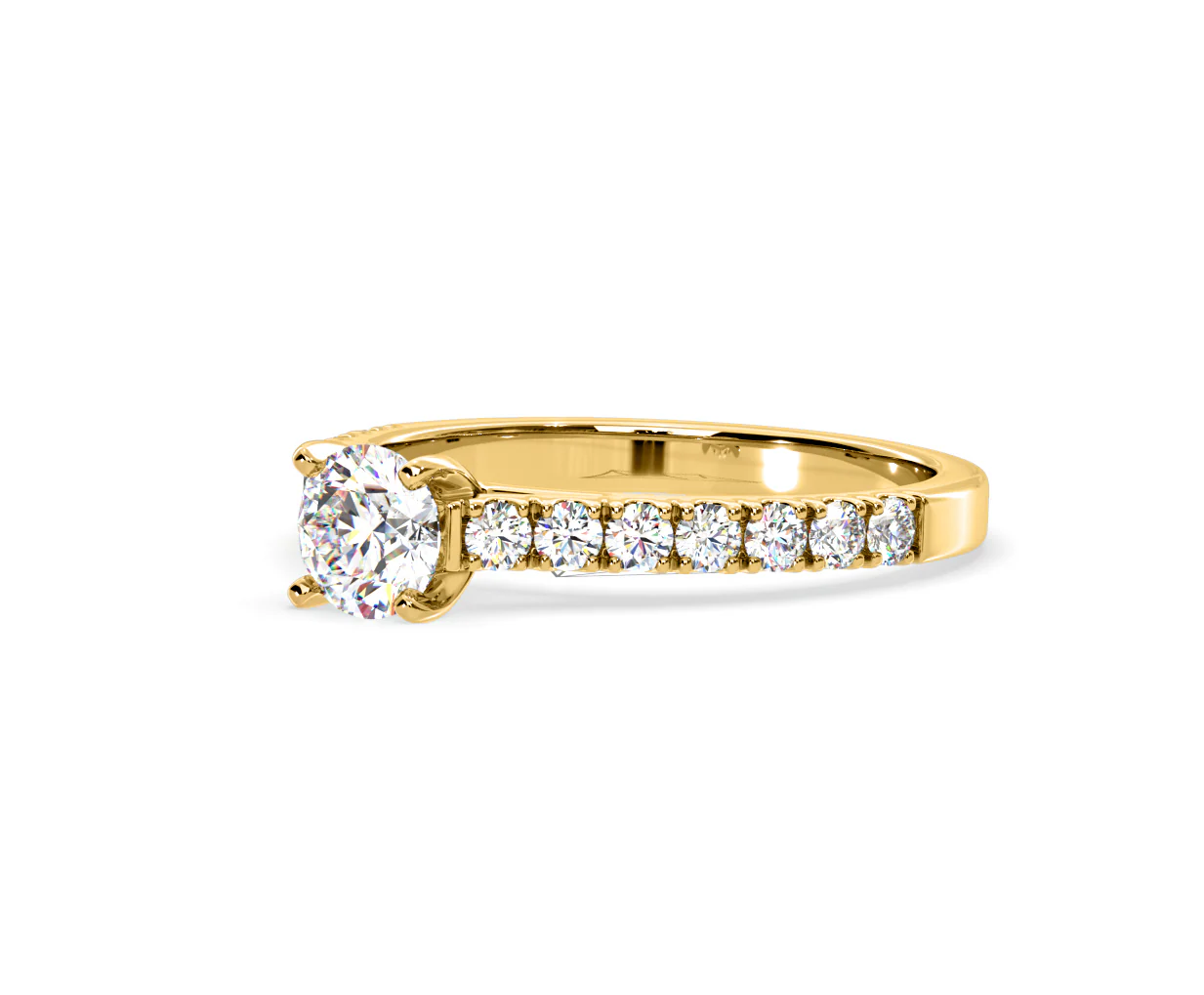 Natalia Lab Diamond Engagement Side Stone Ring 18K Gold 0.91CT F/VS1 - Image 96