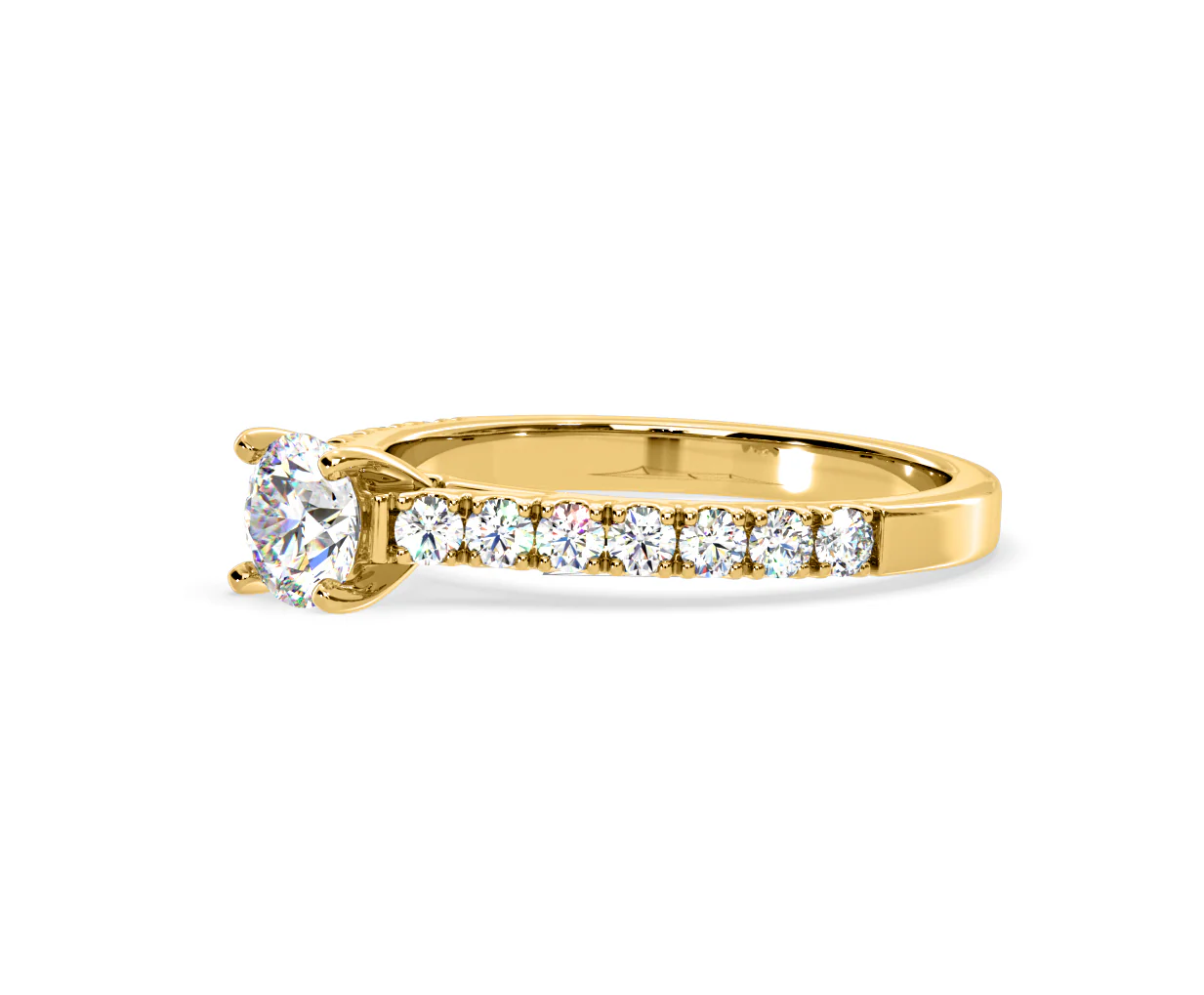 Natalia Lab Diamond Engagement Side Stone Ring 18K Gold 0.91CT F/VS1 - Image 99