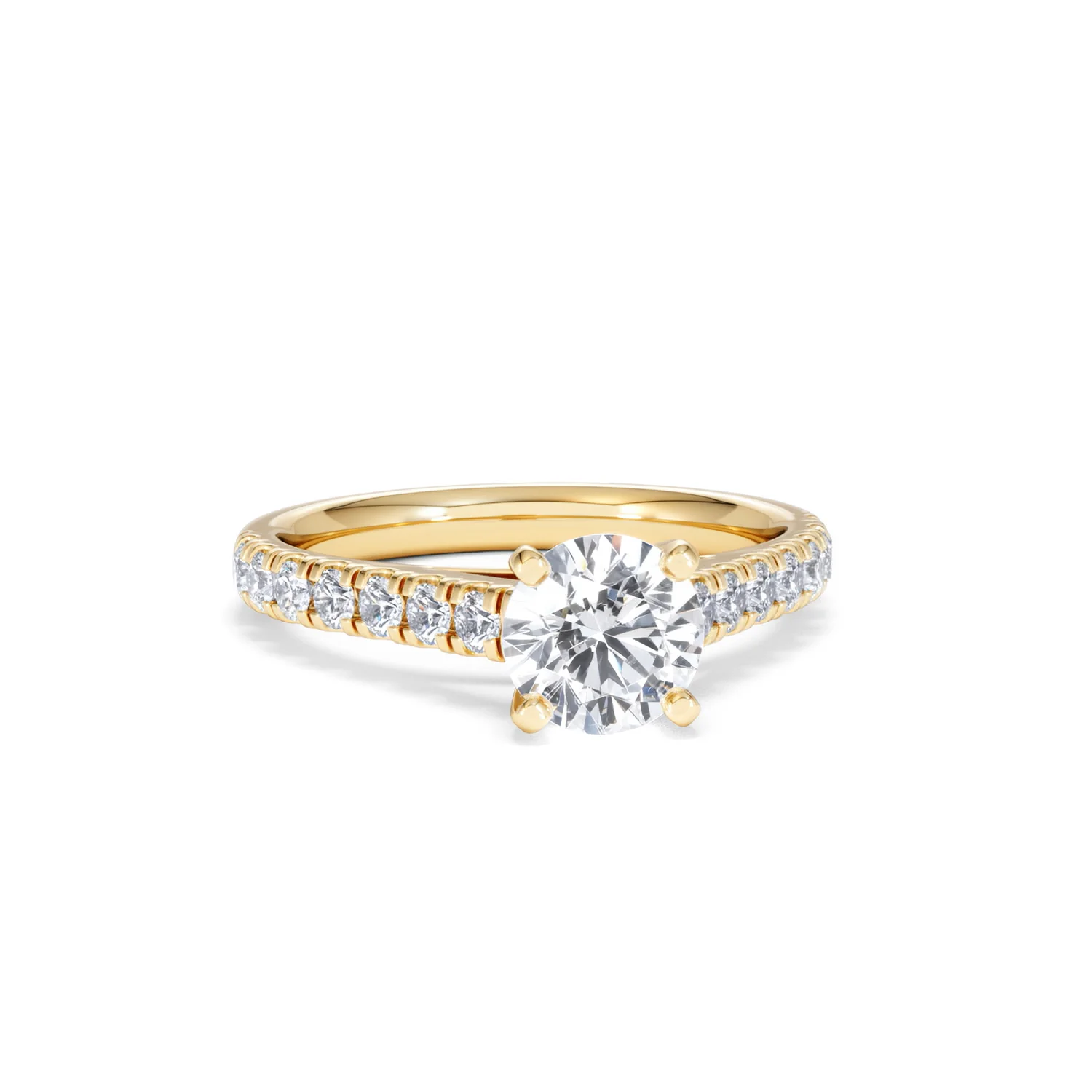 Natalia Lab Diamond Engagement Side Stone Ring 18K Gold 1.50CT F/VS1 - Image 10