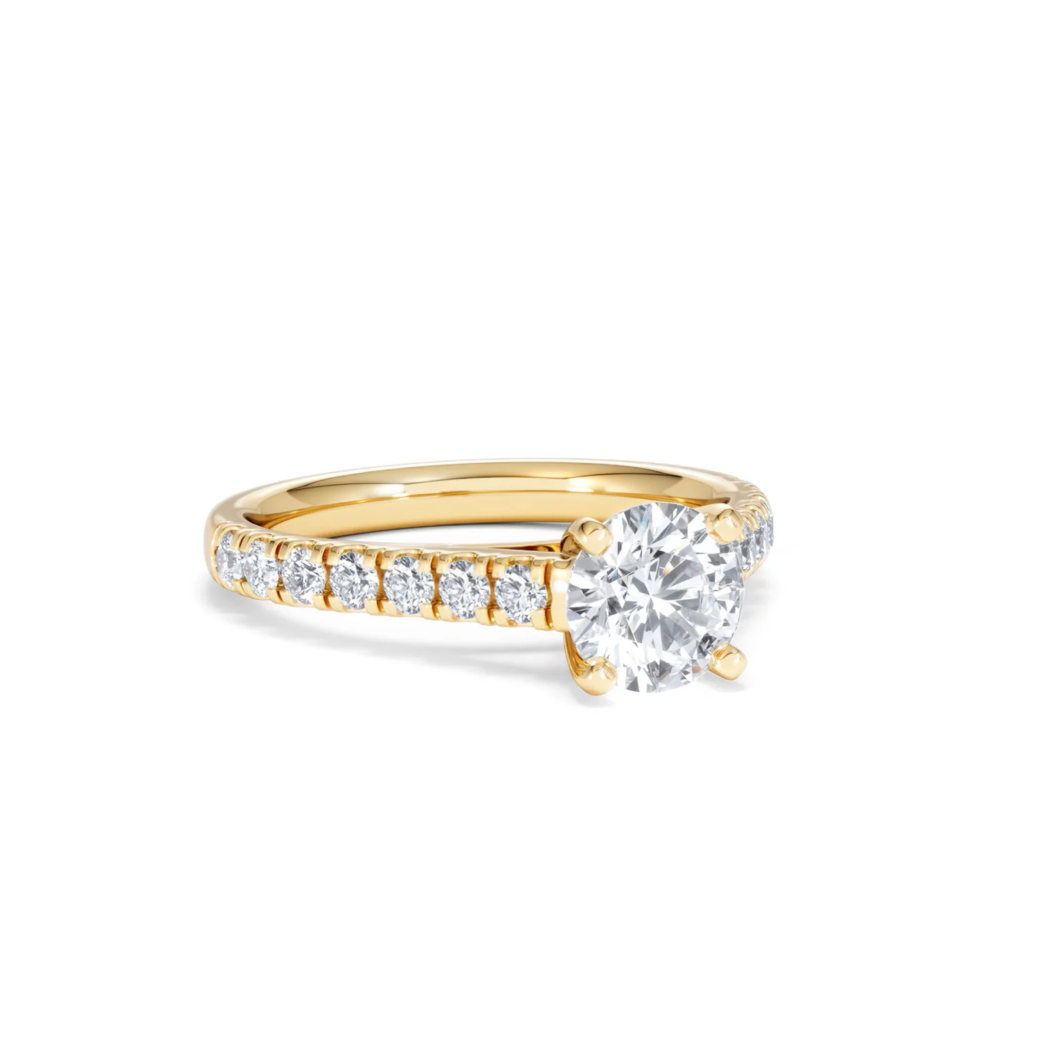 Natalia Lab Diamond Engagement Side Stone Ring 18K Gold 1.50CT F/VS1 - Image 13