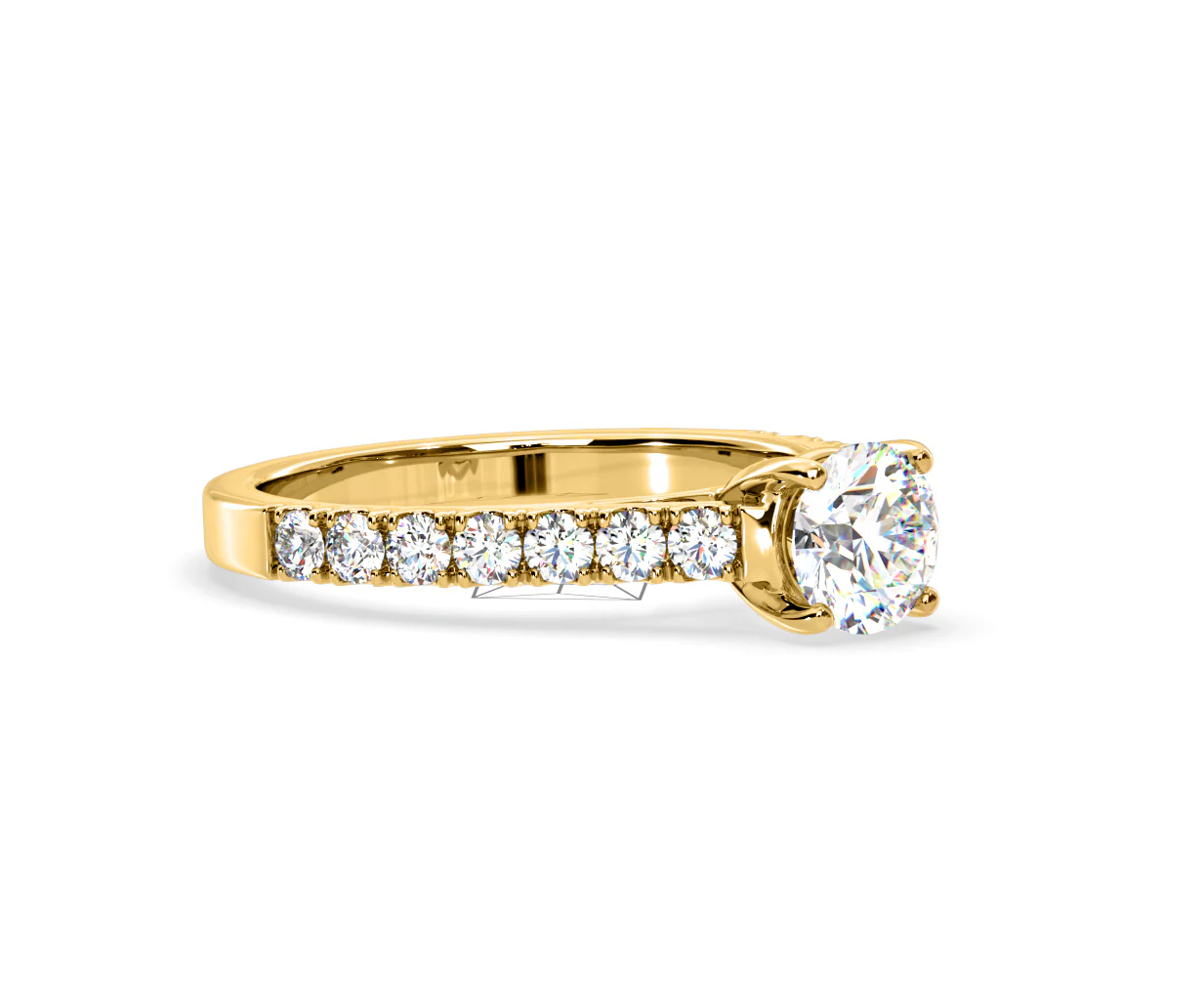 Natalia Lab Diamond Engagement Side Stone Ring 18K Gold 1.50CT F/VS1 - Image 158
