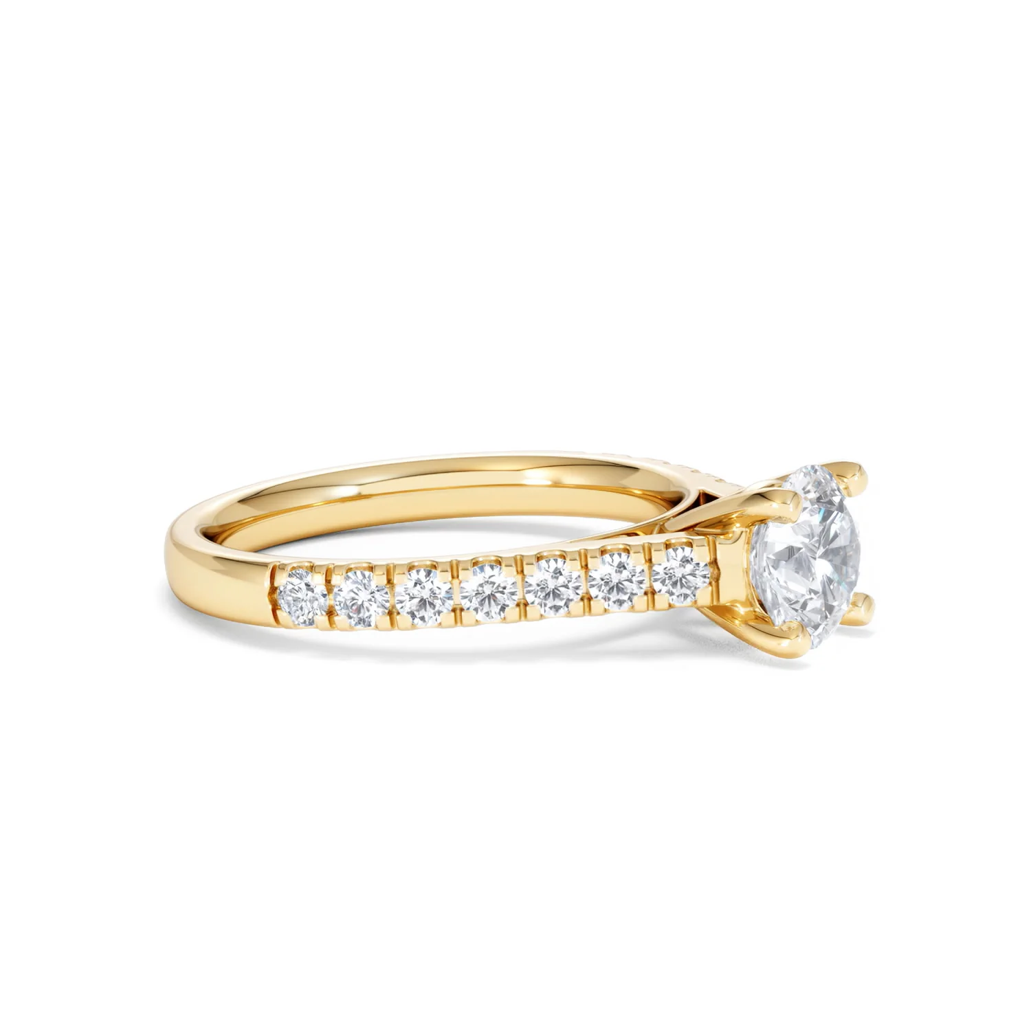 Natalia Lab Diamond Engagement Side Stone Ring 18K Gold 1.50CT F/VS1 - Image 21