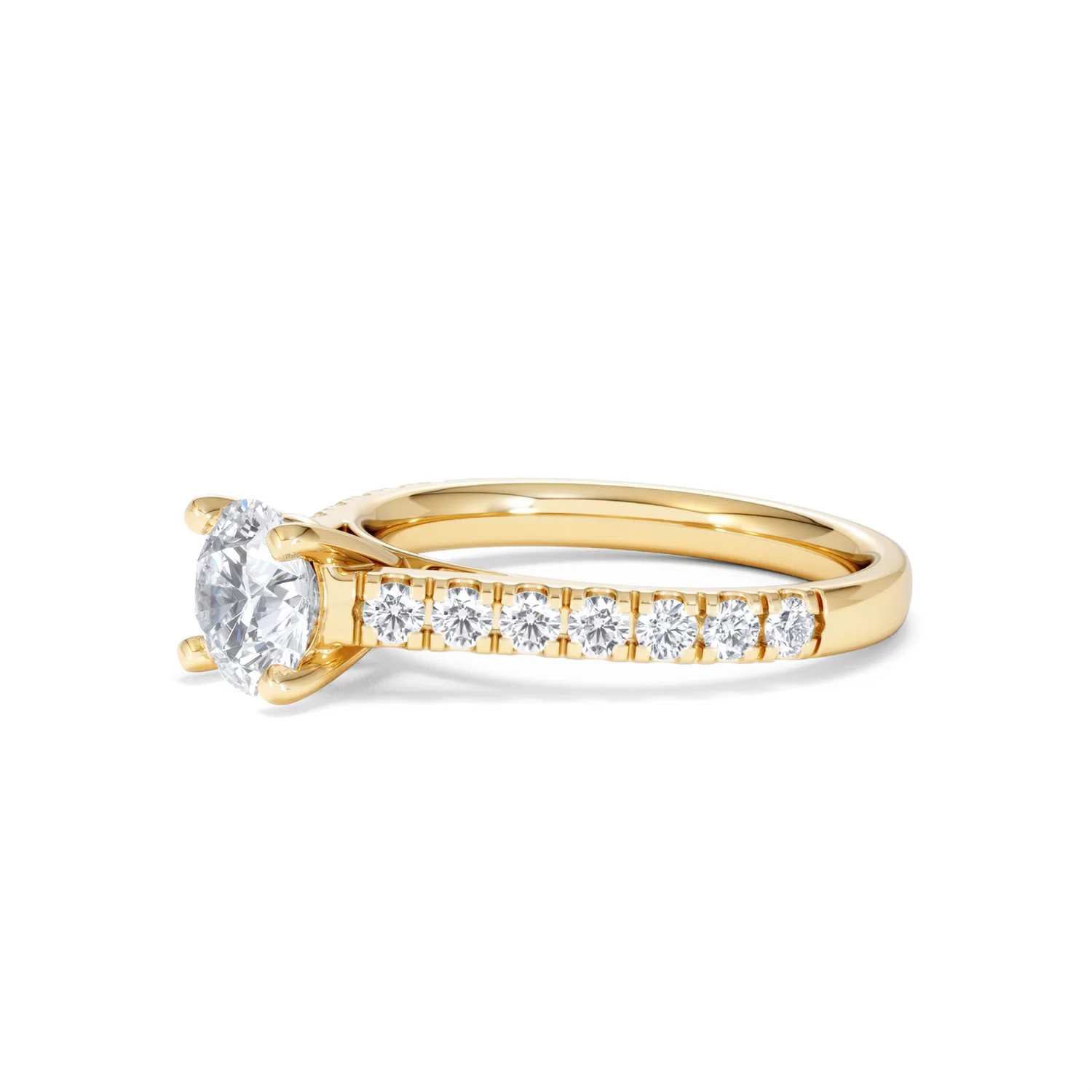 Natalia Lab Diamond Engagement Side Stone Ring 18K Gold 1.50CT F/VS1 - Image 76