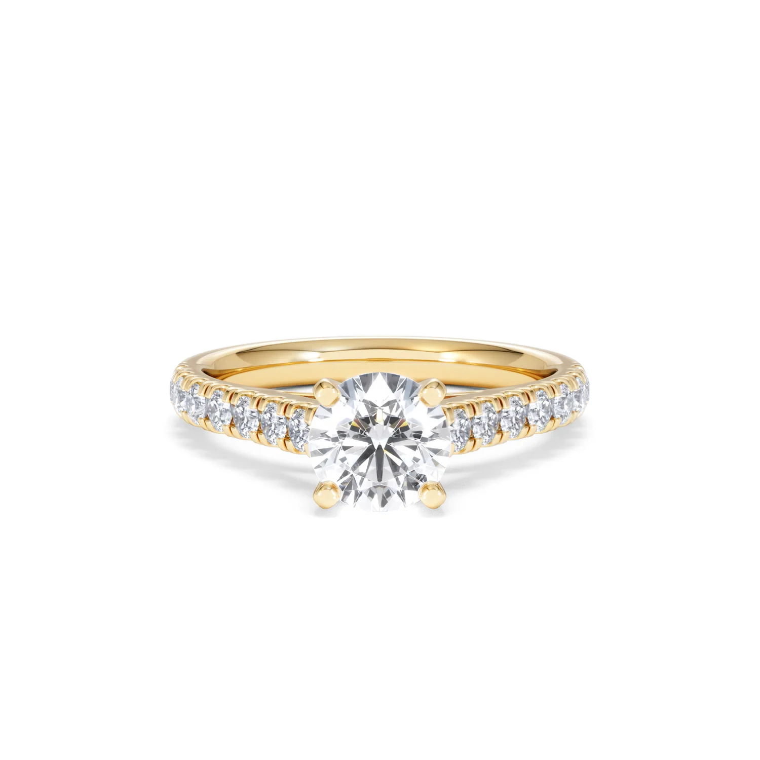 Natalia Lab Diamond Engagement Side Stone Ring 18K Gold 1.50CT F/VS1 - Image 8