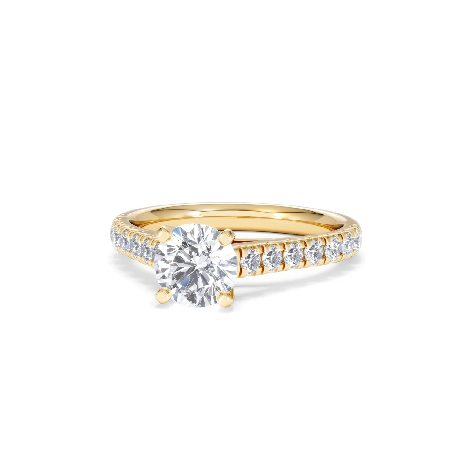 Natalia Lab Diamond Engagement Side Stone Ring 18K Gold 1.50CT F/VS1 - Image 85