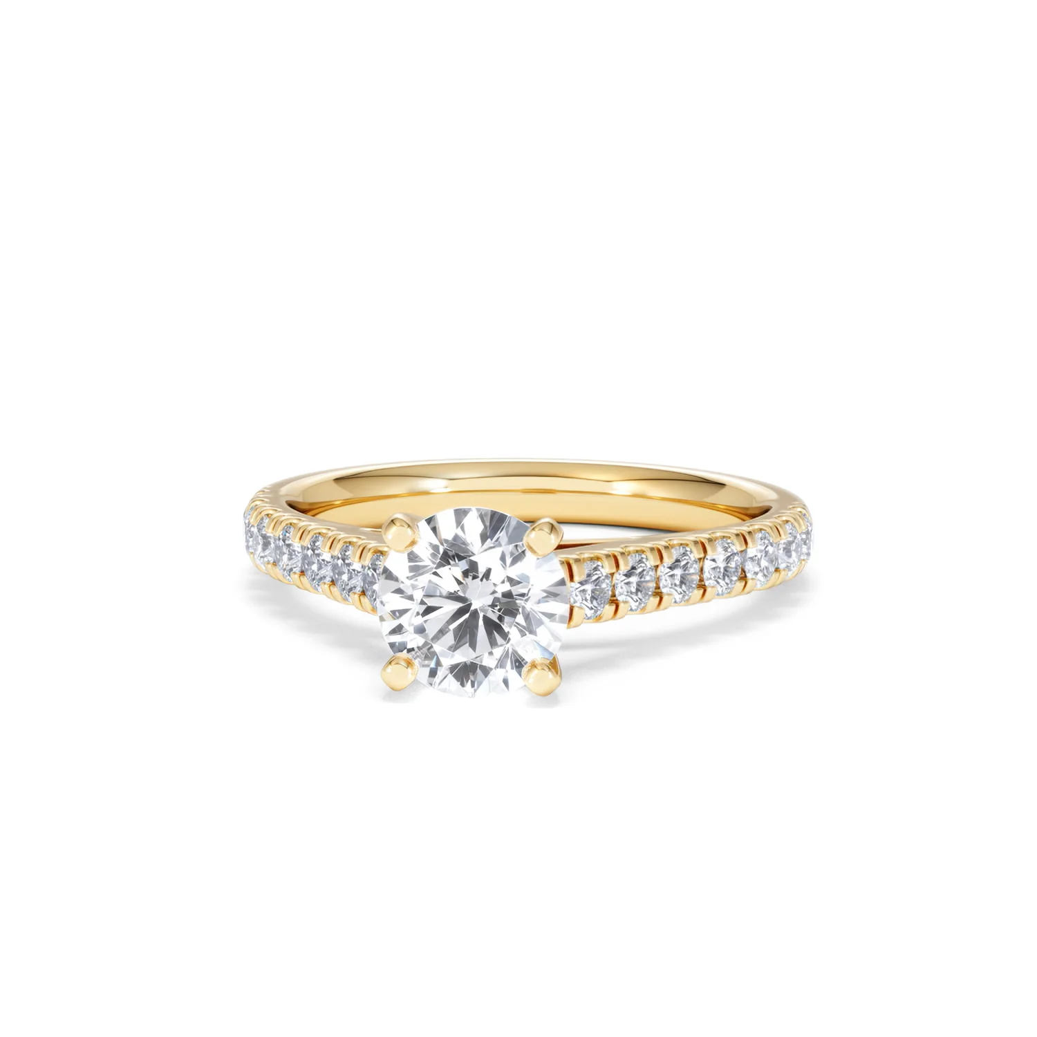 Natalia Lab Diamond Engagement Side Stone Ring 18K Gold 1.50CT F/VS1 - Image 86