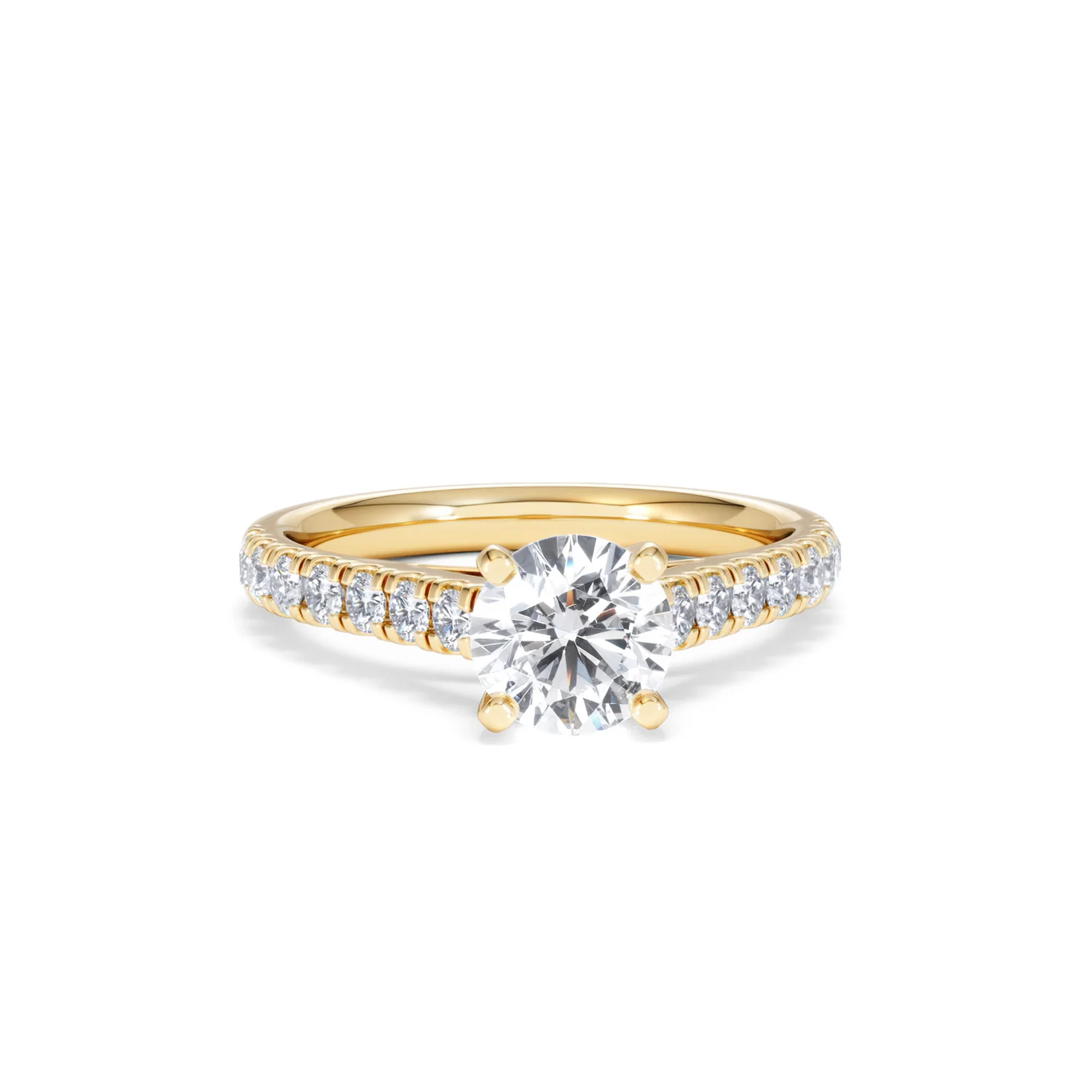 Natalia Lab Diamond Engagement Side Stone Ring 18K Gold 1.50CT F/VS1 - Image 9