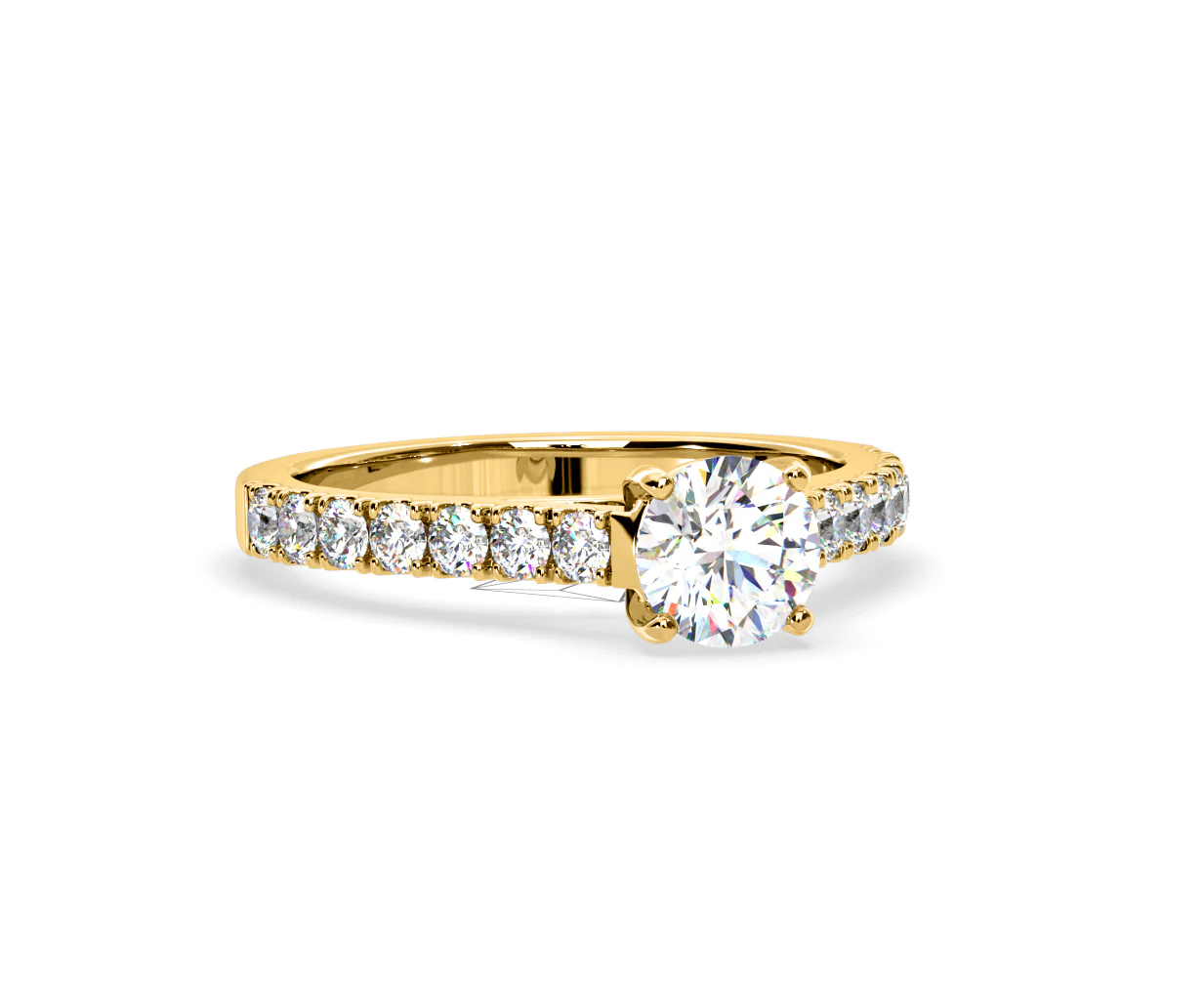 Natalia Lab Diamond Engagement Side Stone Ring 18K Gold 2.00CT F/VS1 - Image 163