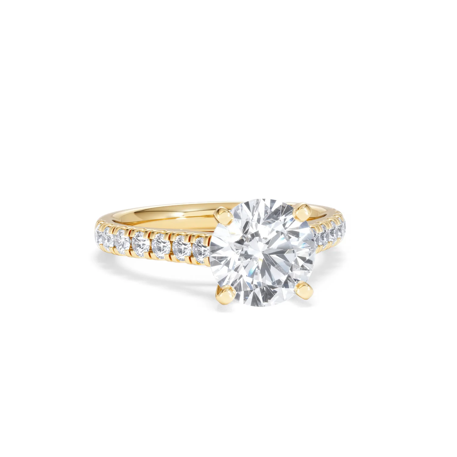 Natalia Lab Diamond Engagement Side Stone Ring 18K Gold 2.50CT F/VS1 - Image 11
