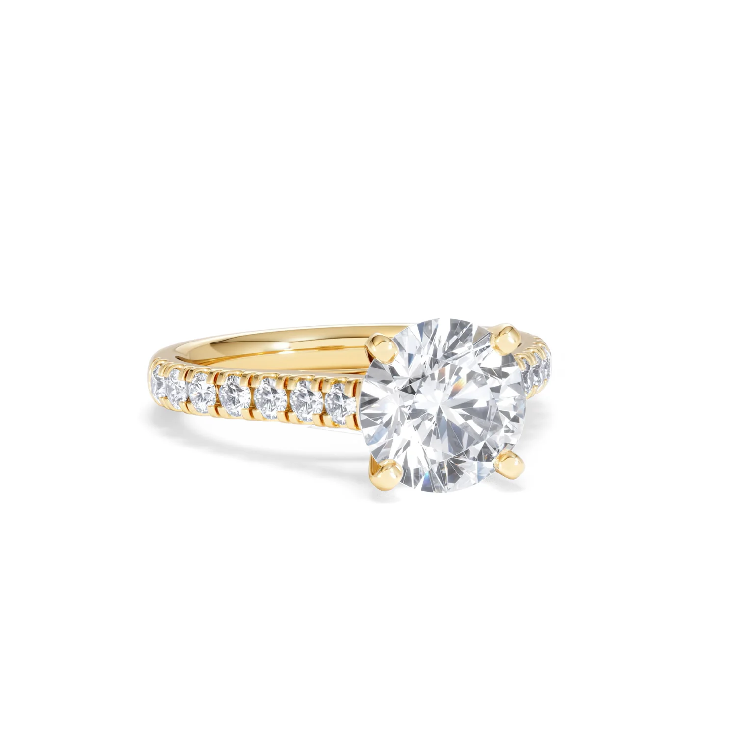 Natalia Lab Diamond Engagement Side Stone Ring 18K Gold 2.50CT F/VS1 - Image 12