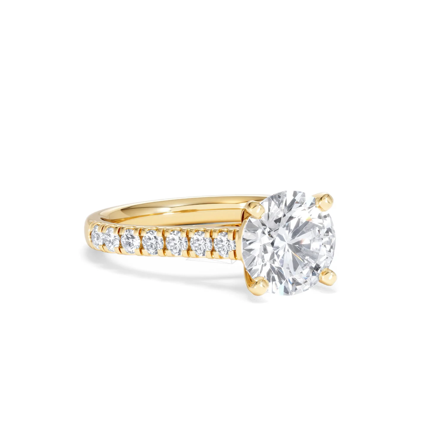Natalia Lab Diamond Engagement Side Stone Ring 18K Gold 2.50CT F/VS1 - Image 14