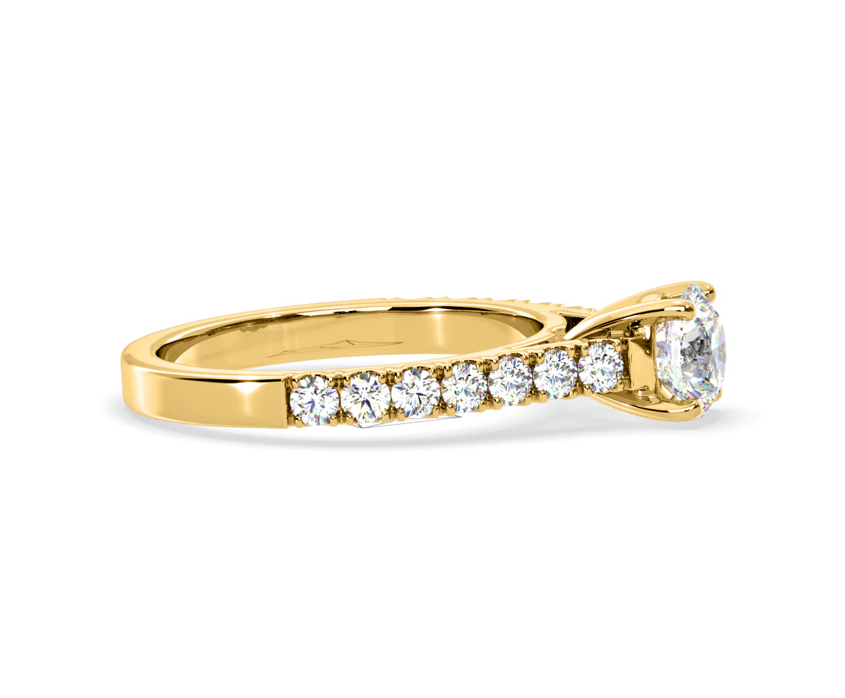Natalia Lab Diamond Engagement Side Stone Ring 18K Gold 2.50CT F/VS1 - Image 150