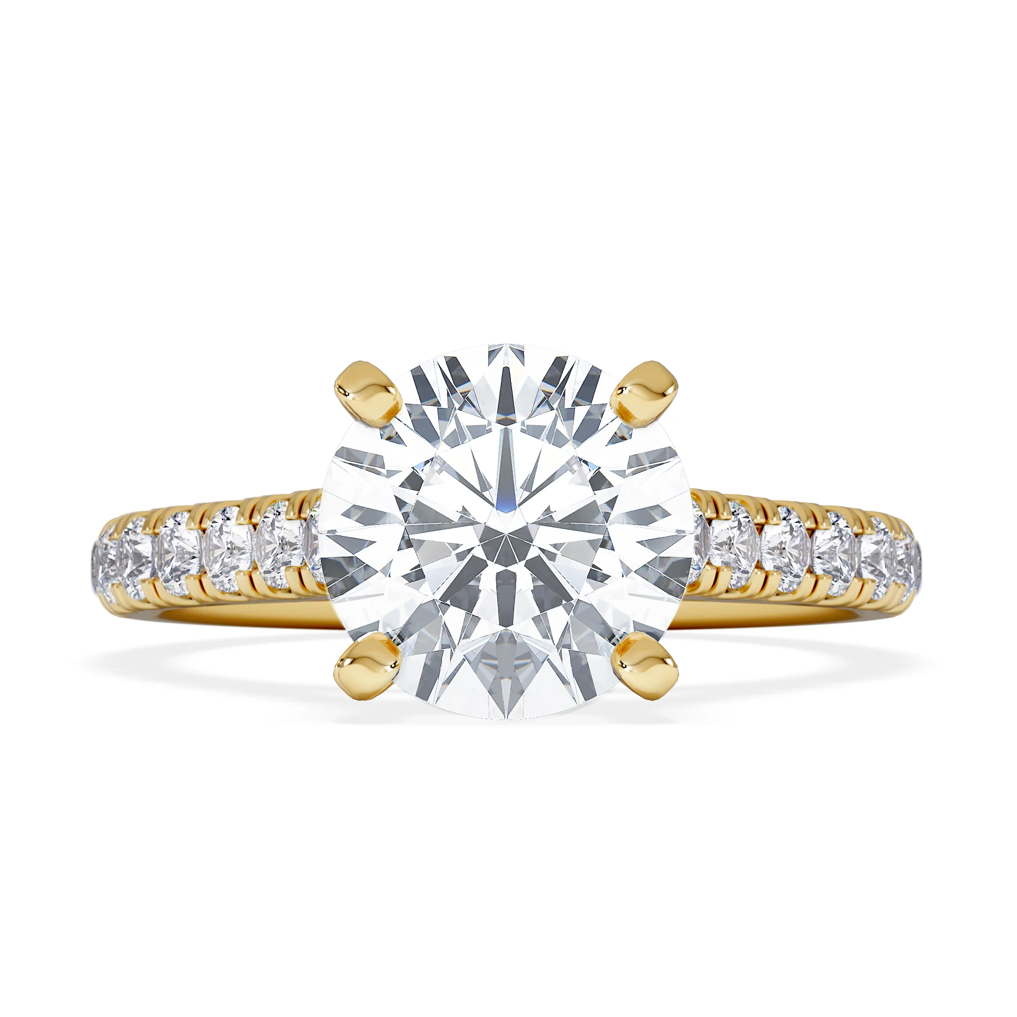 Natalia Lab Diamond Engagement Side Stone Ring 18K Gold 2.50CT F/VS1 - Image 6