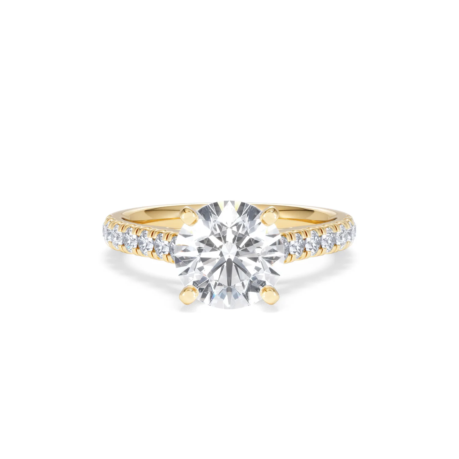 Natalia Lab Diamond Engagement Side Stone Ring 18K Gold 2.50CT F/VS1 - Image 8