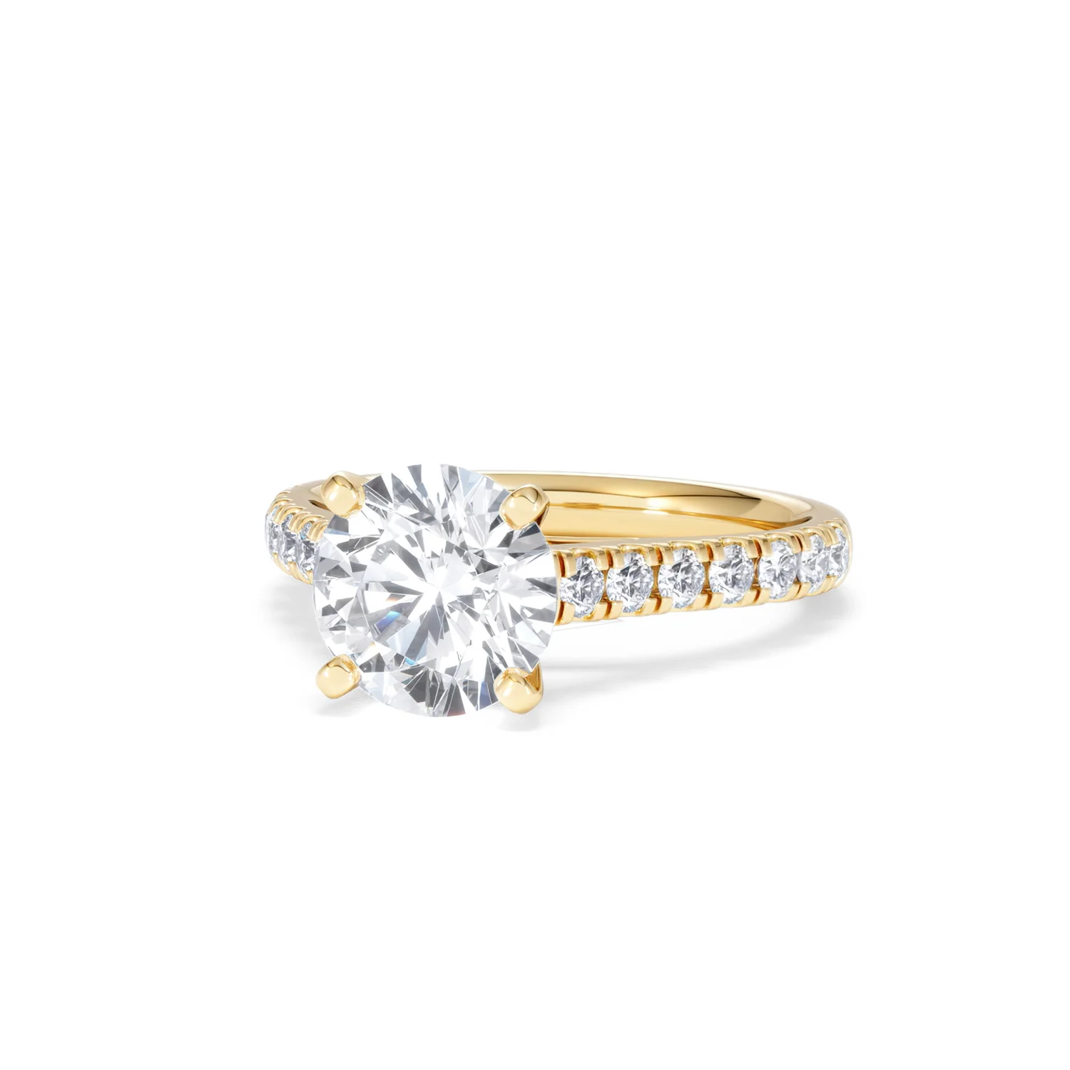 Natalia Lab Diamond Engagement Side Stone Ring 18K Gold 2.50CT F/VS1 - Image 84