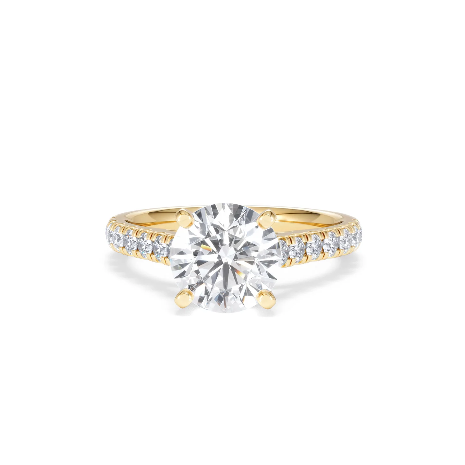 Natalia Lab Diamond Engagement Side Stone Ring 18K Gold 2.50CT F/VS1 - Image 87