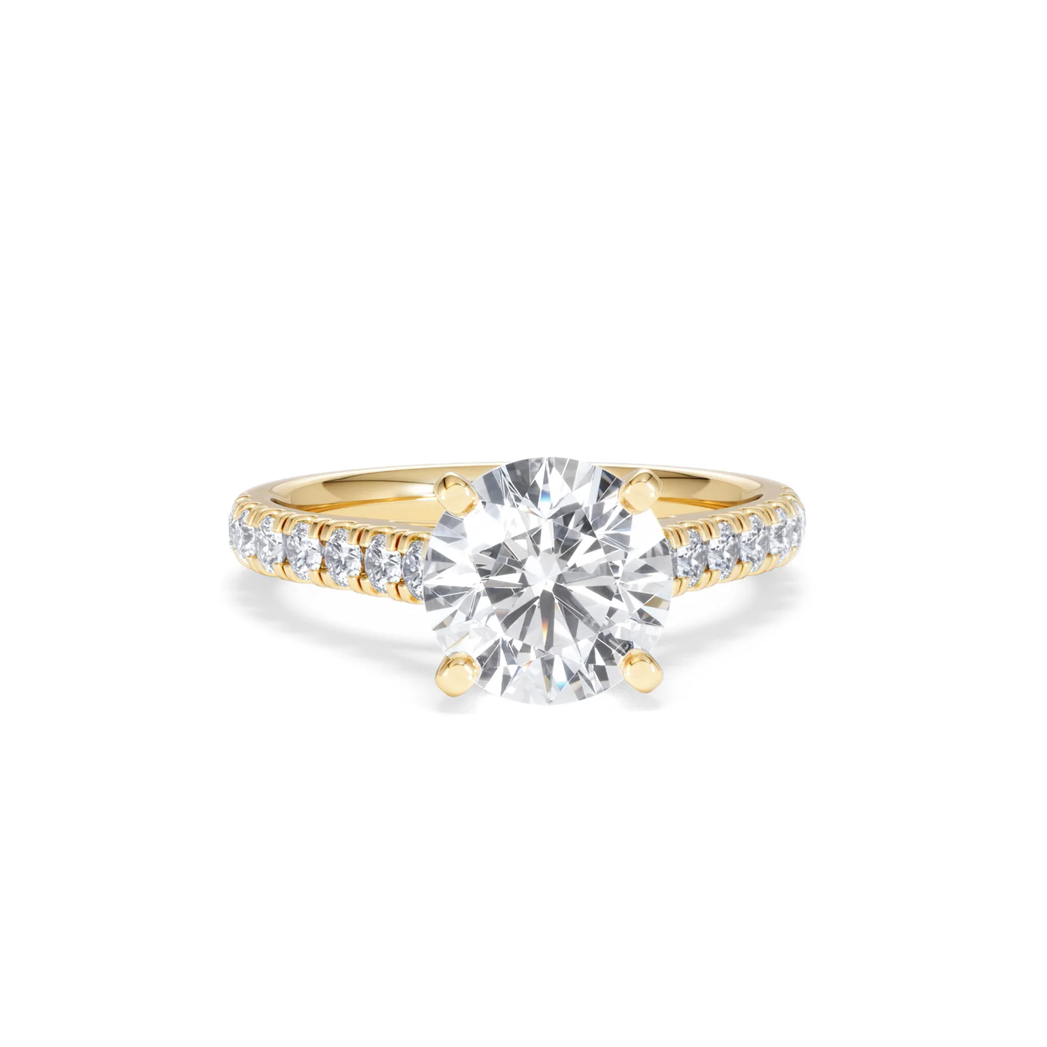 Natalia Lab Diamond Engagement Side Stone Ring 18K Gold 2.50CT F/VS1 - Image 9