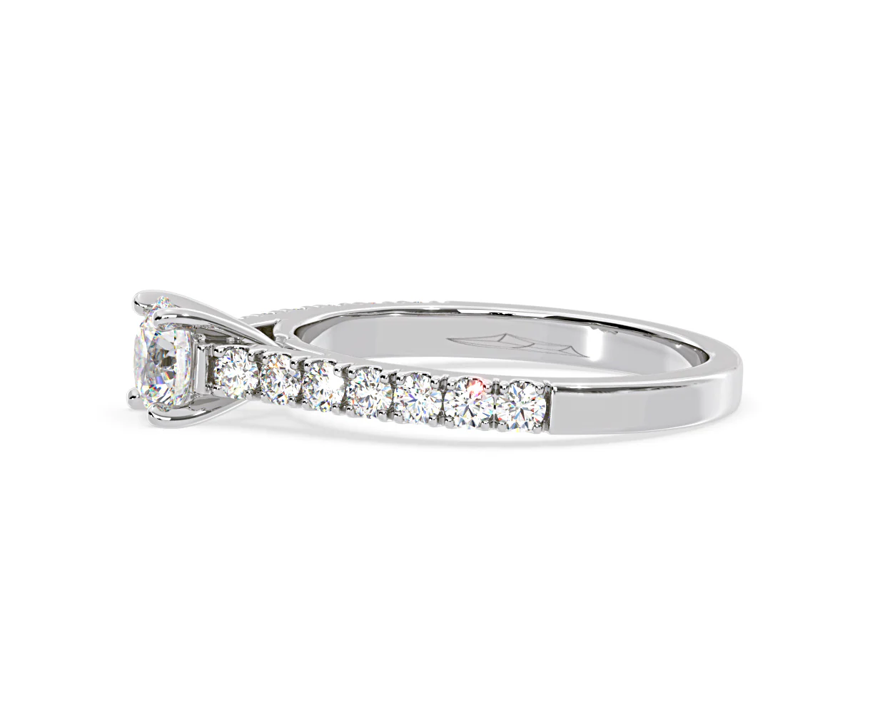 Natalia Lab Diamond Engagement Side Stone Ring 18KW Gold 0.91CT F/VS1 - Image 105