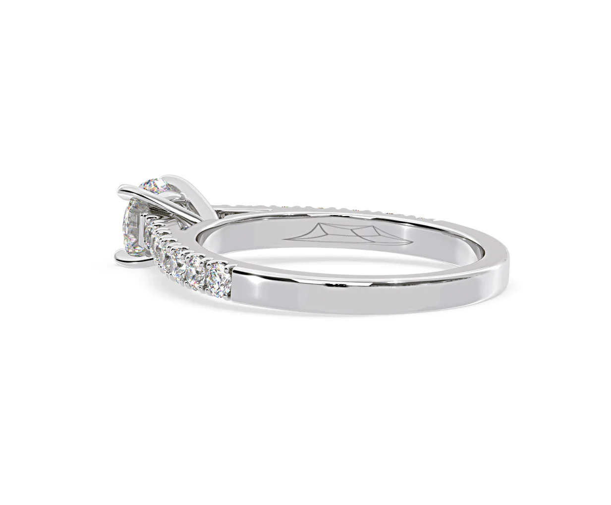 Natalia Lab Diamond Engagement Side Stone Ring 18KW Gold 0.91CT F/VS1 - Image 116