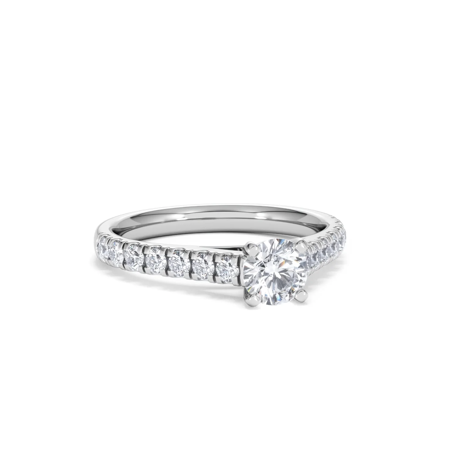 Natalia Lab Diamond Engagement Side Stone Ring 18KW Gold 0.91CT F/VS1 - Image 12