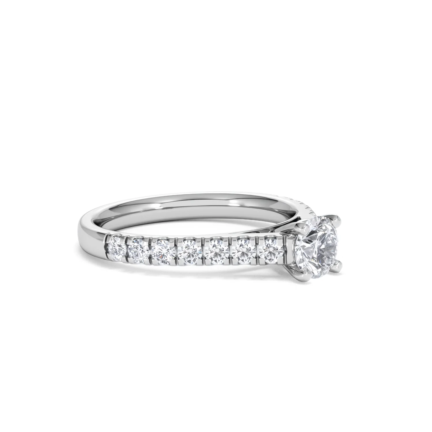 Natalia Lab Diamond Engagement Side Stone Ring 18KW Gold 0.91CT F/VS1 - Image 18