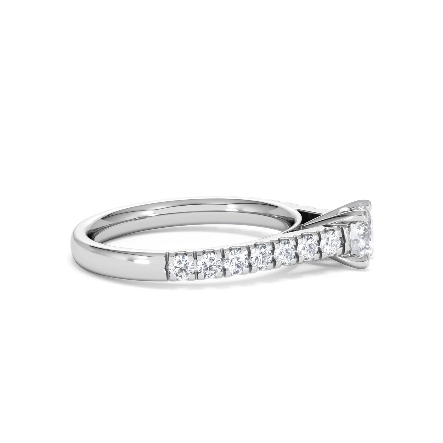 Natalia Lab Diamond Engagement Side Stone Ring 18KW Gold 0.91CT F/VS1 - Image 26