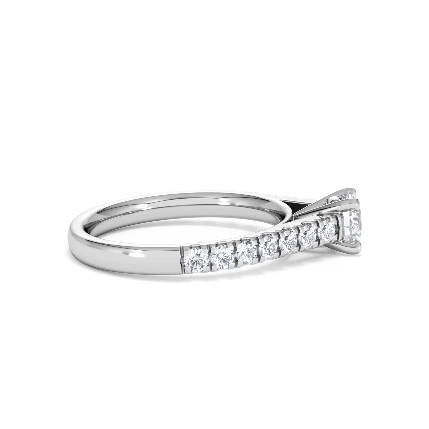 Natalia Lab Diamond Engagement Side Stone Ring 18KW Gold 0.91CT F/VS1 - Image 28