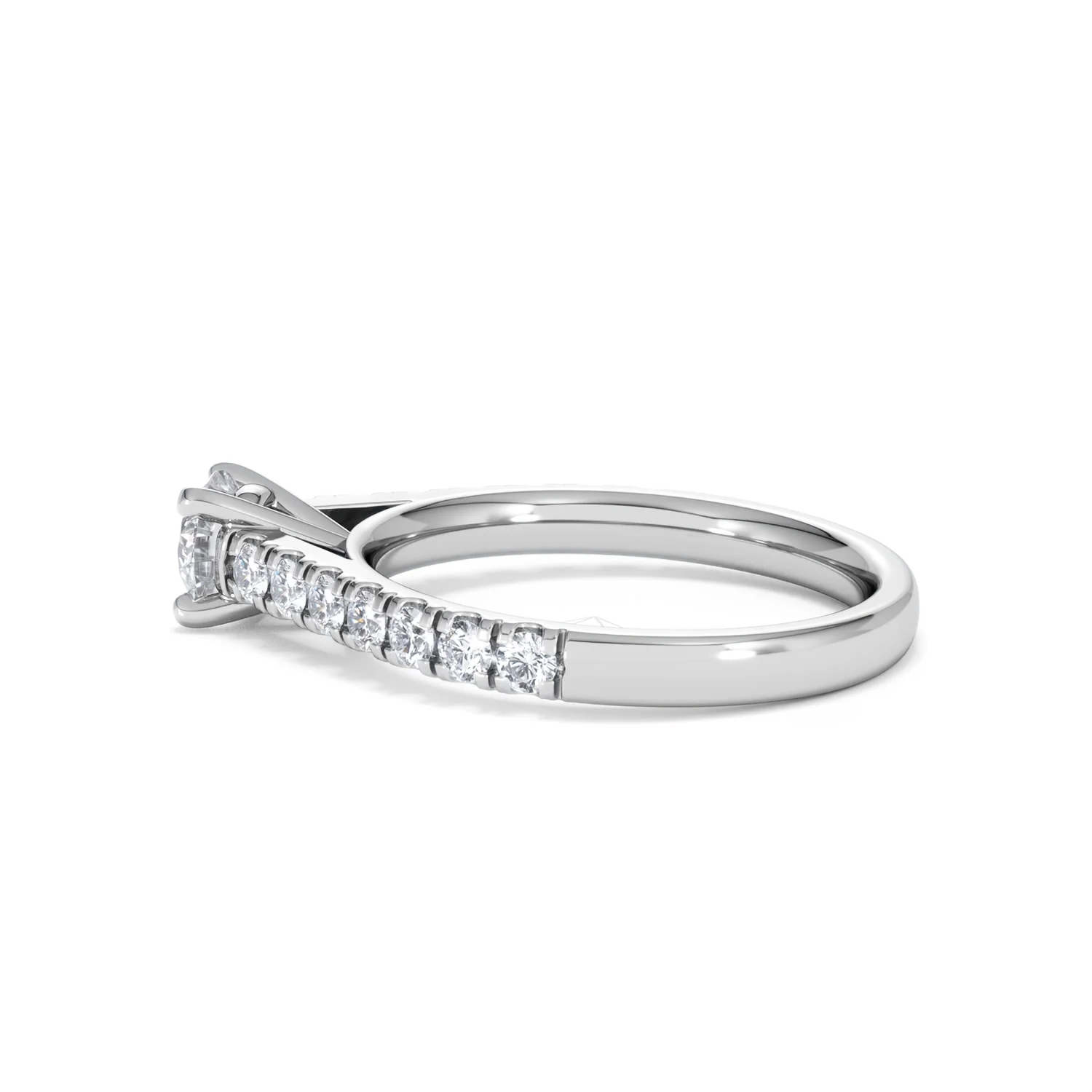 Natalia Lab Diamond Engagement Side Stone Ring 18KW Gold 0.91CT F/VS1 - Image 65
