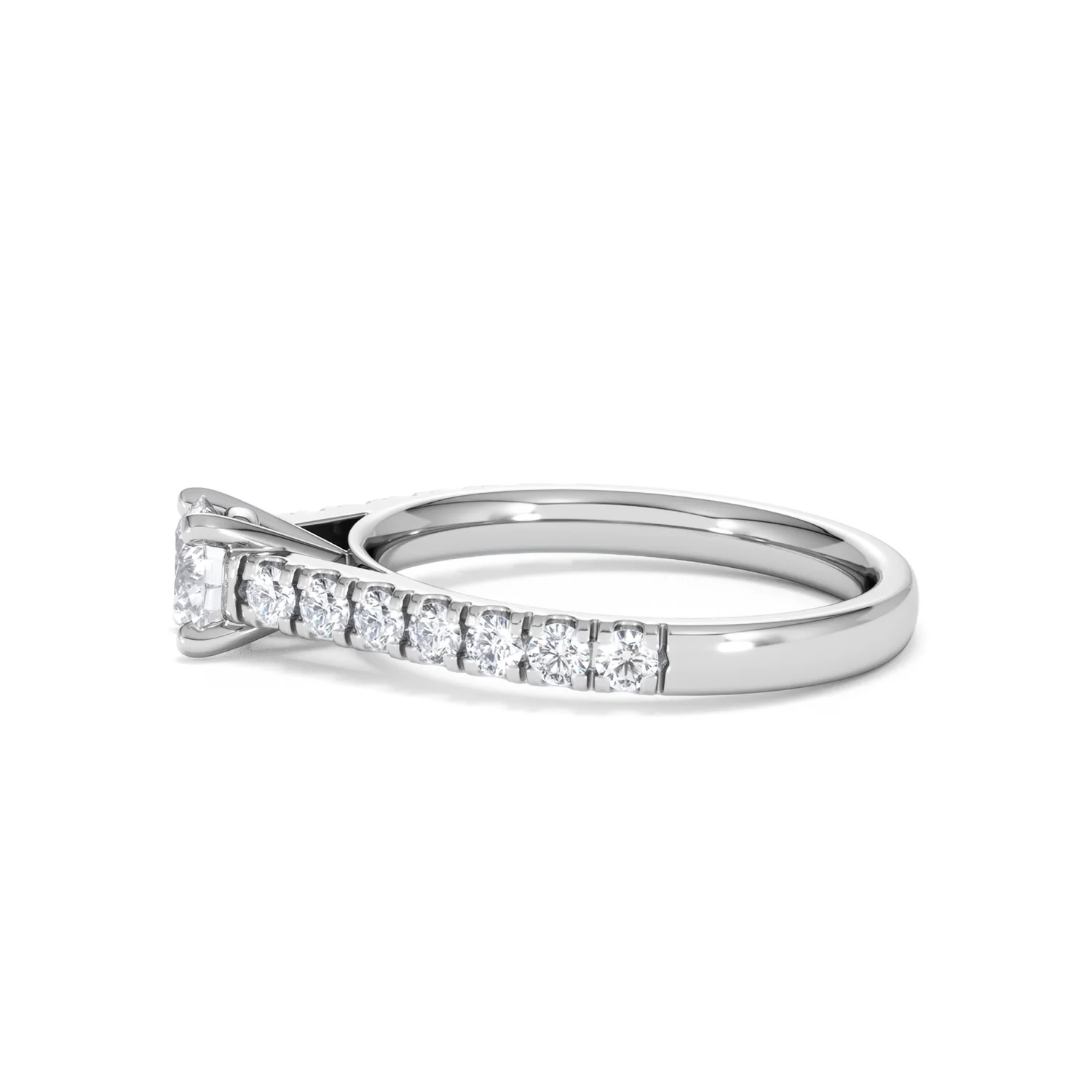 Natalia Lab Diamond Engagement Side Stone Ring 18KW Gold 0.91CT F/VS1 - Image 69