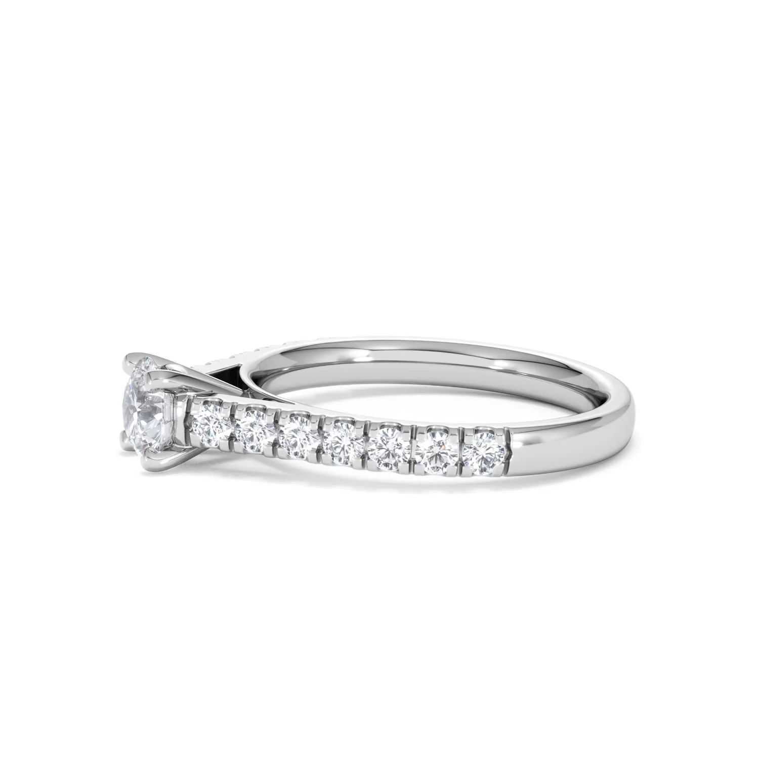 Natalia Lab Diamond Engagement Side Stone Ring 18KW Gold 0.91CT F/VS1 - Image 72