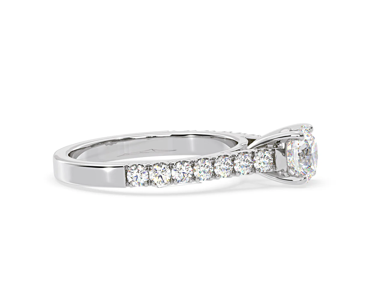 Natalia Lab Diamond Engagement Side Stone Ring 18KW Gold 1.50CT F/VS1 - Image 150