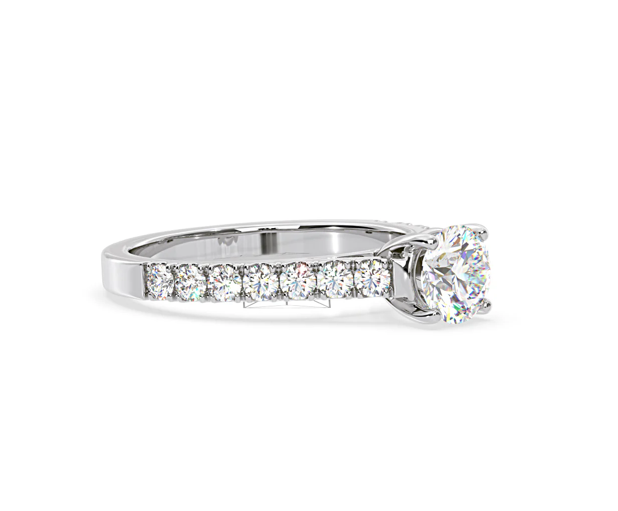 Natalia Lab Diamond Engagement Side Stone Ring 18KW Gold 1.50CT F/VS1 - Image 157