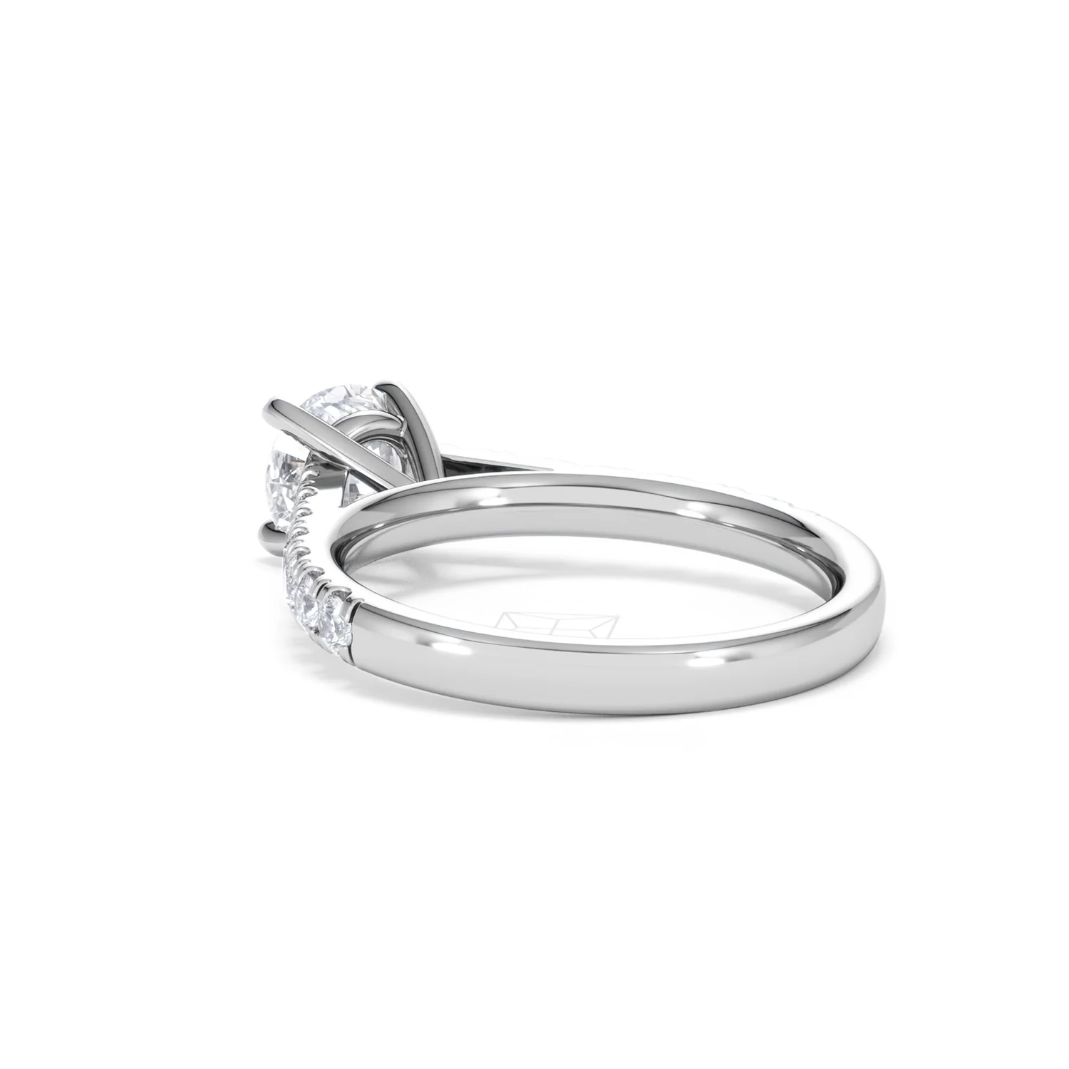 Natalia Lab Diamond Engagement Side Stone Ring 18KW Gold 1.50CT F/VS1 - Image 56
