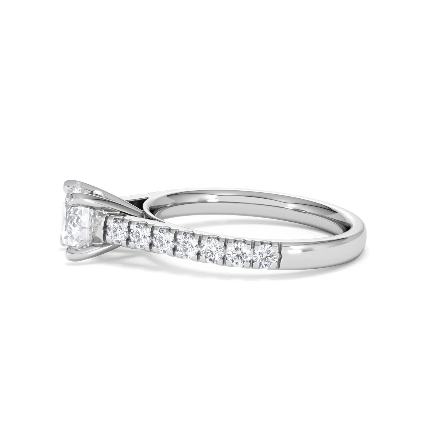 Natalia Lab Diamond Engagement Side Stone Ring 18KW Gold 1.50CT F/VS1 - Image 70
