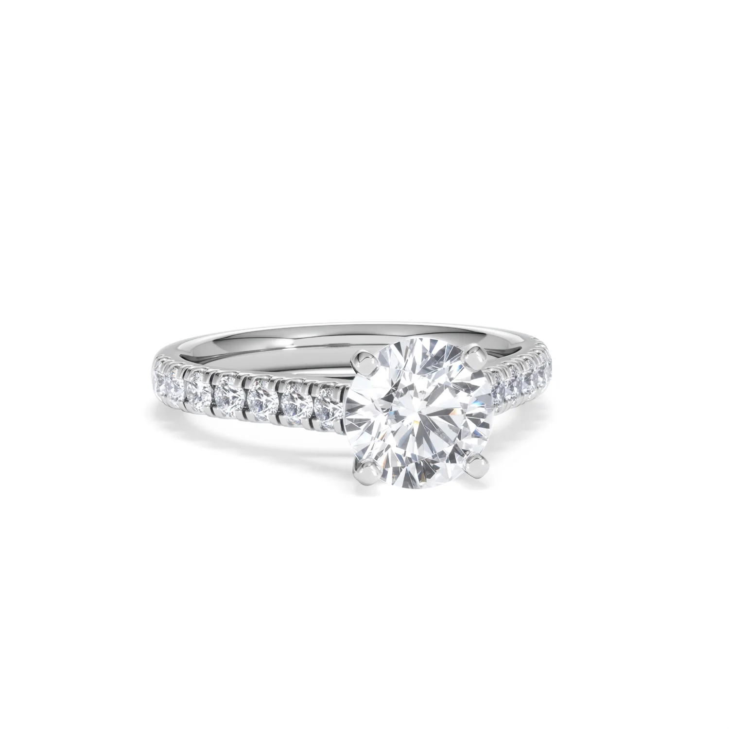 Natalia Lab Diamond Engagement Side Stone Ring 18KW Gold 2.00CT F/VS1 - Image 11