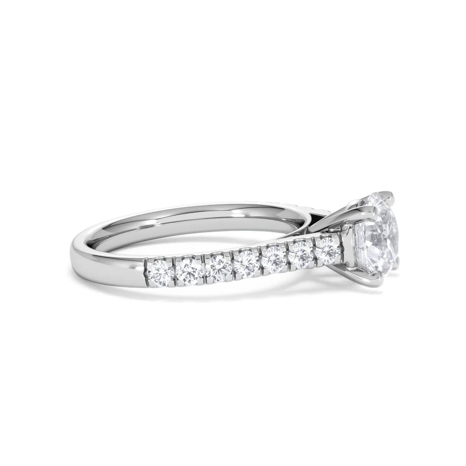 Natalia Lab Diamond Engagement Side Stone Ring 18KW Gold 2.00CT F/VS1 - Image 24