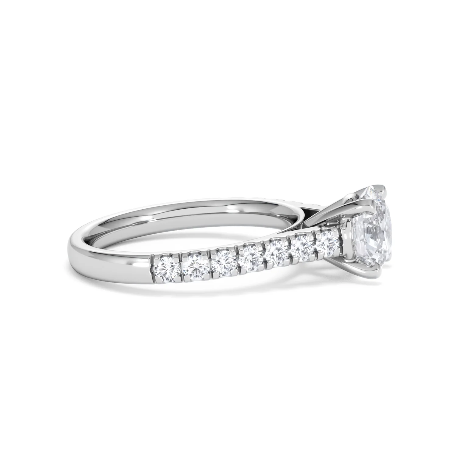 Natalia Lab Diamond Engagement Side Stone Ring 18KW Gold 2.00CT F/VS1 - Image 25