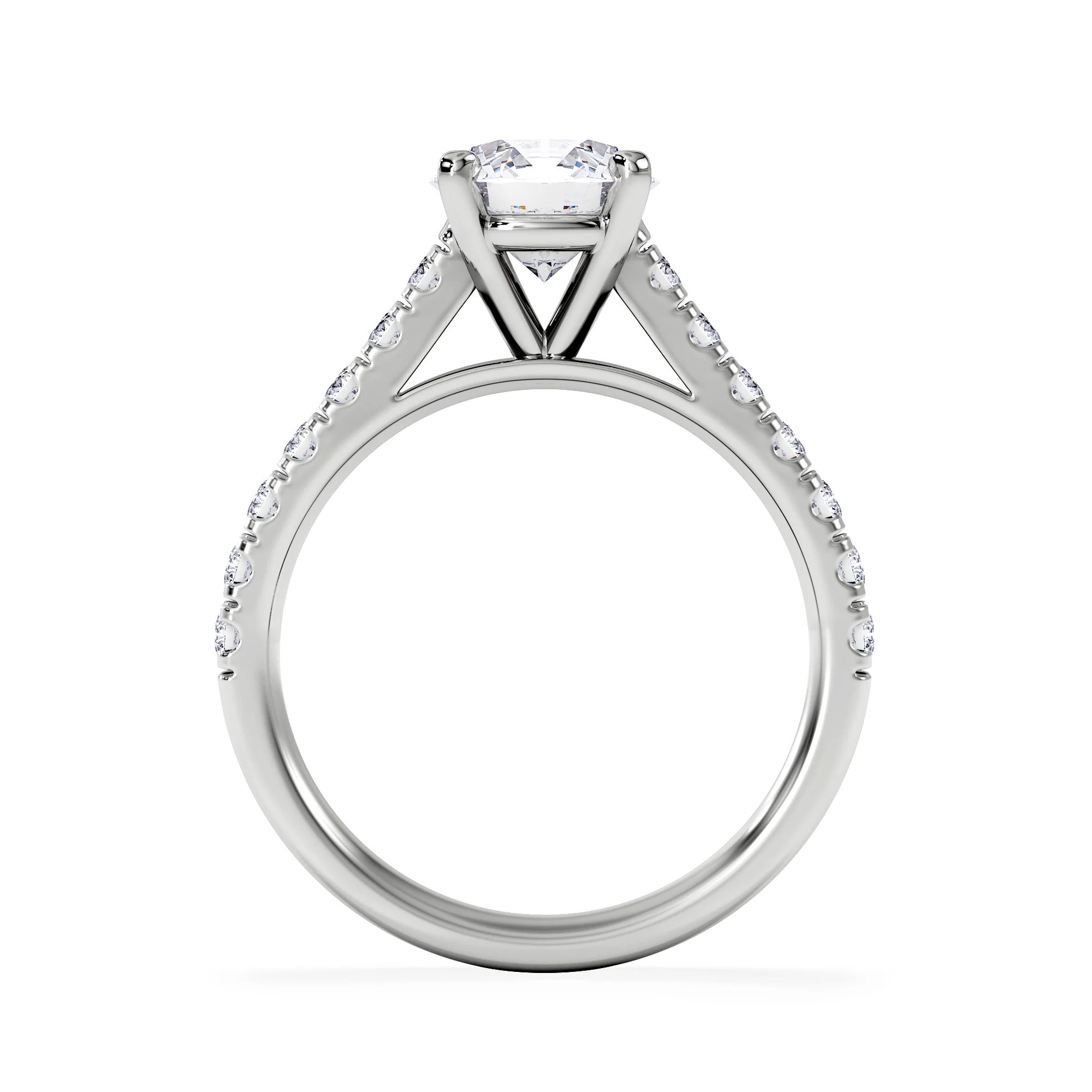 Natalia Lab Diamond Engagement Side Stone Ring 18KW Gold 2.00CT F/VS1 - Image 3