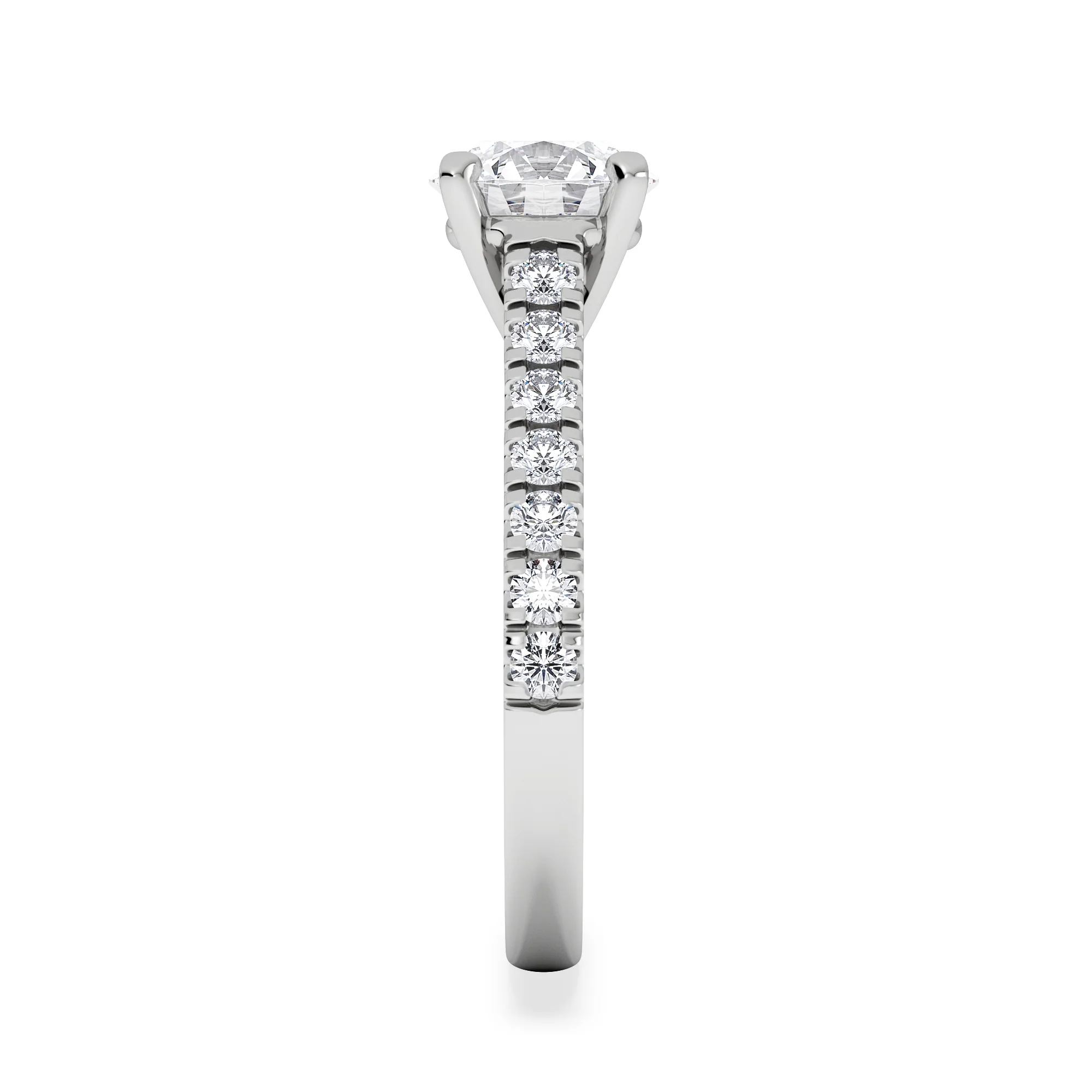Natalia Lab Diamond Engagement Side Stone Ring 18KW Gold 2.00CT F/VS1 - Image 5