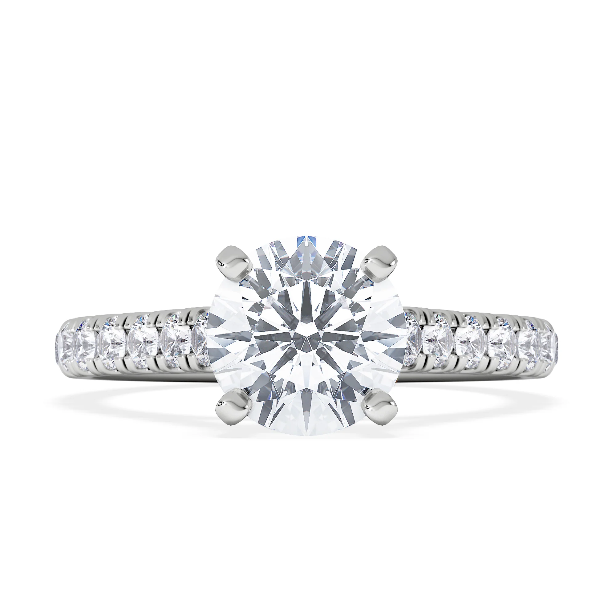 Natalia Lab Diamond Engagement Side Stone Ring 18KW Gold 2.00CT F/VS1 - Image 6